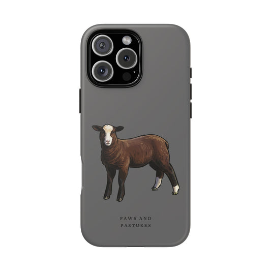 Zwartble Phone Case — Brown Sheep Illustration "Paws and Pastures"