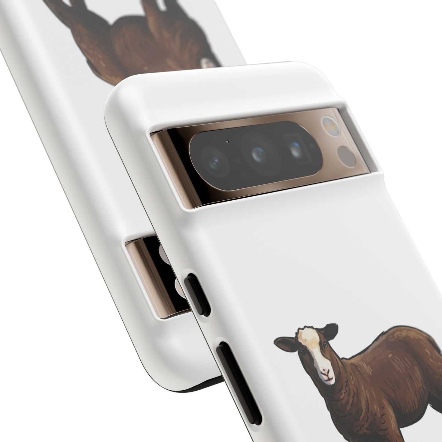 Zwartble Phone Case — Brown Sheep Illustration "Paws and Pastures"