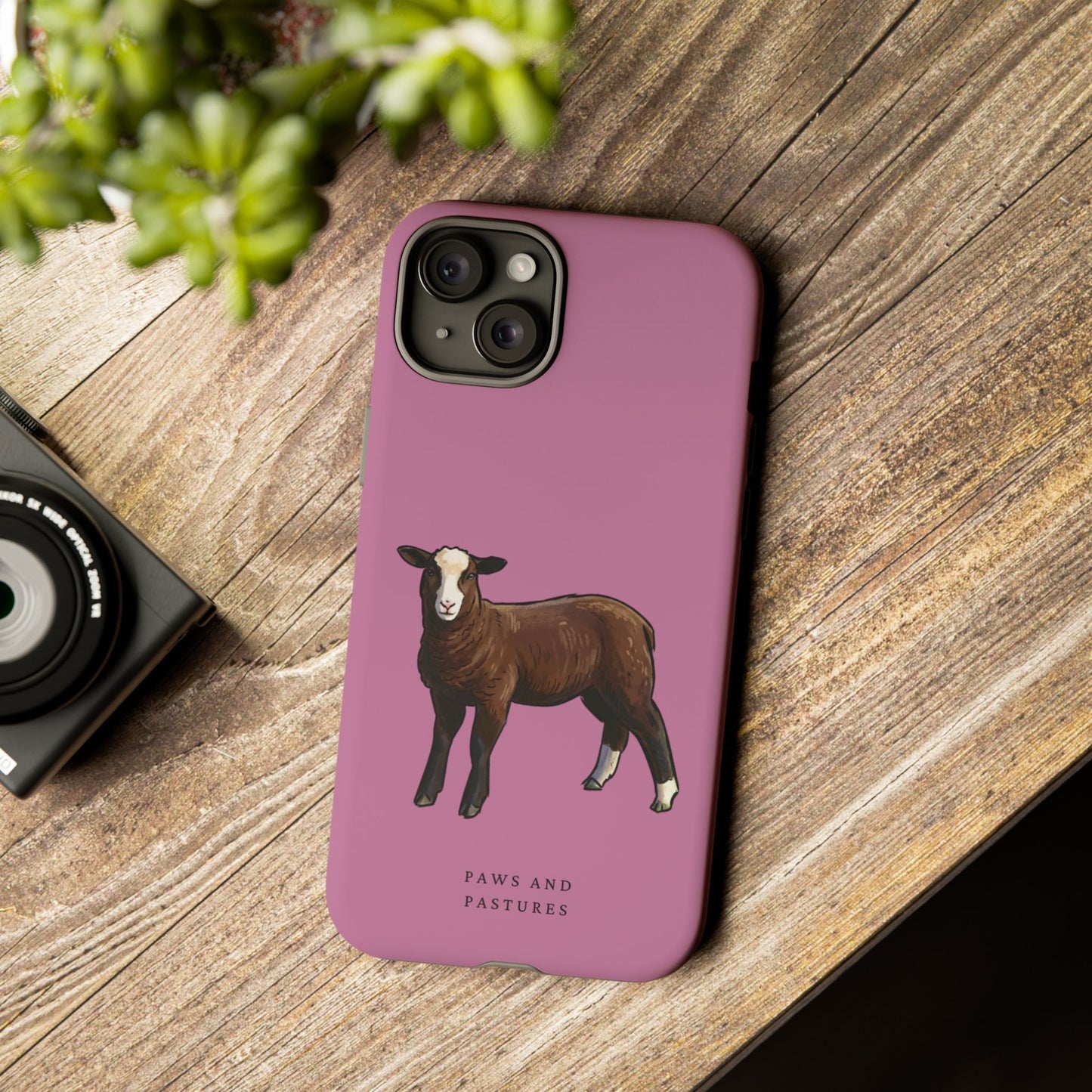 Zwartble Phone Case — Brown Sheep Illustration "Paws and Pastures"