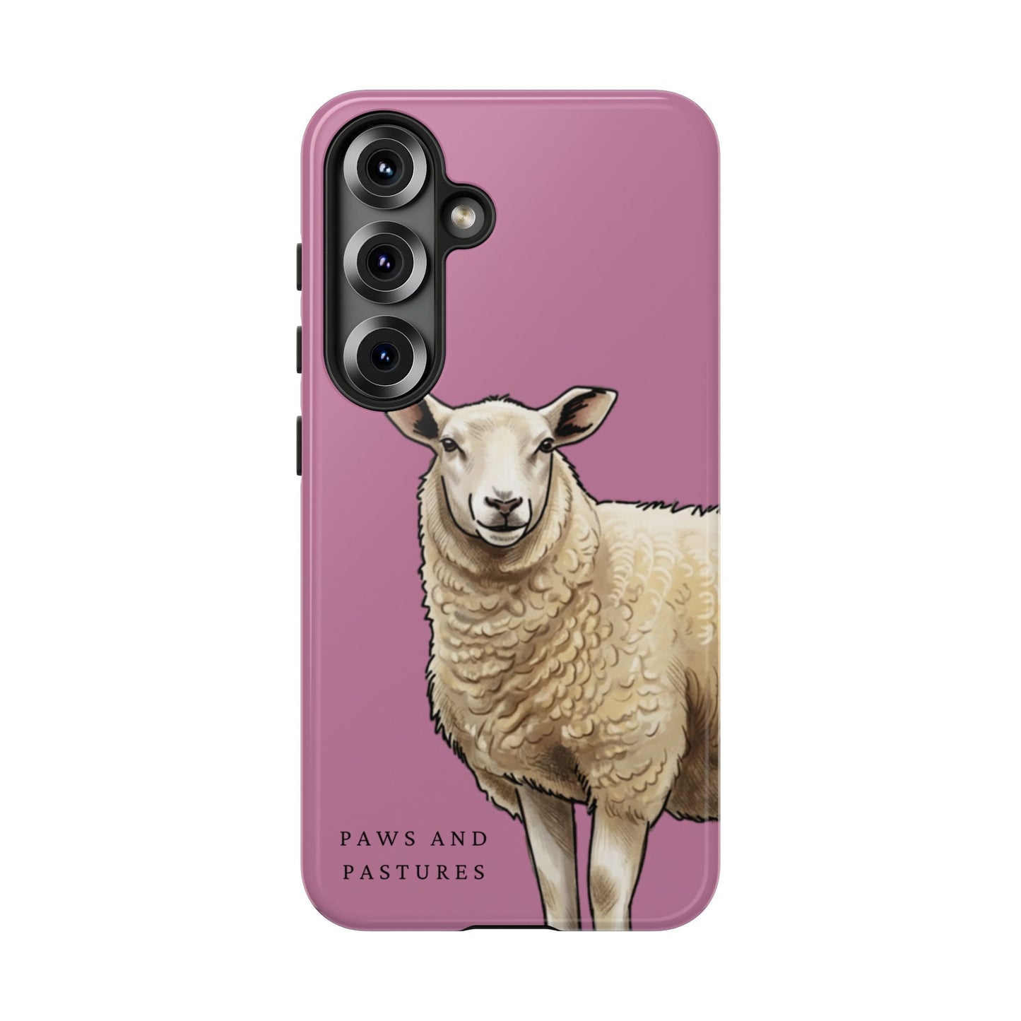 Pink Sheep Illustration Tough Phone Case