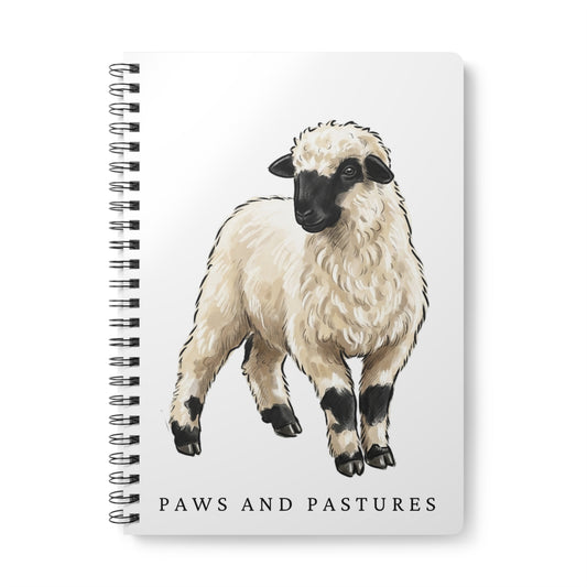 Valais Blacknose Sheep Illustration Notebook — A5