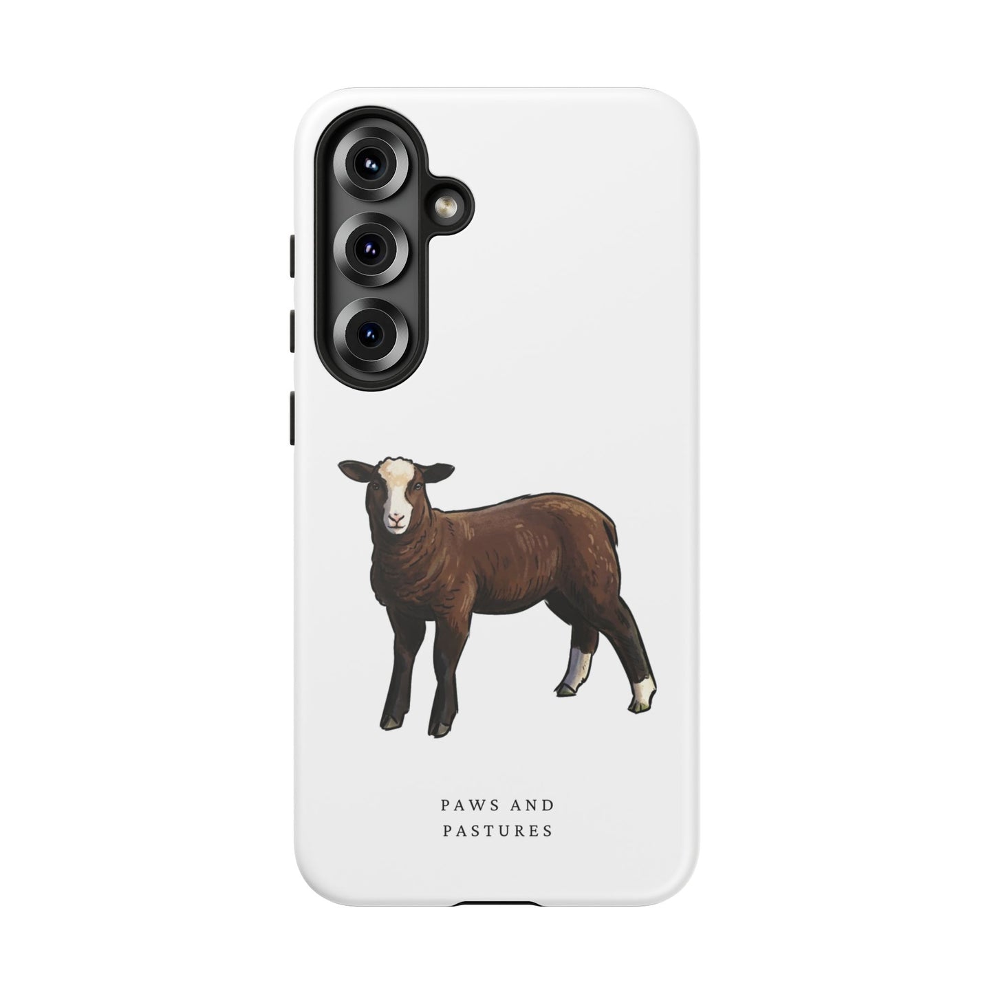 Zwartble Phone Case — Brown Sheep Illustration "Paws and Pastures"