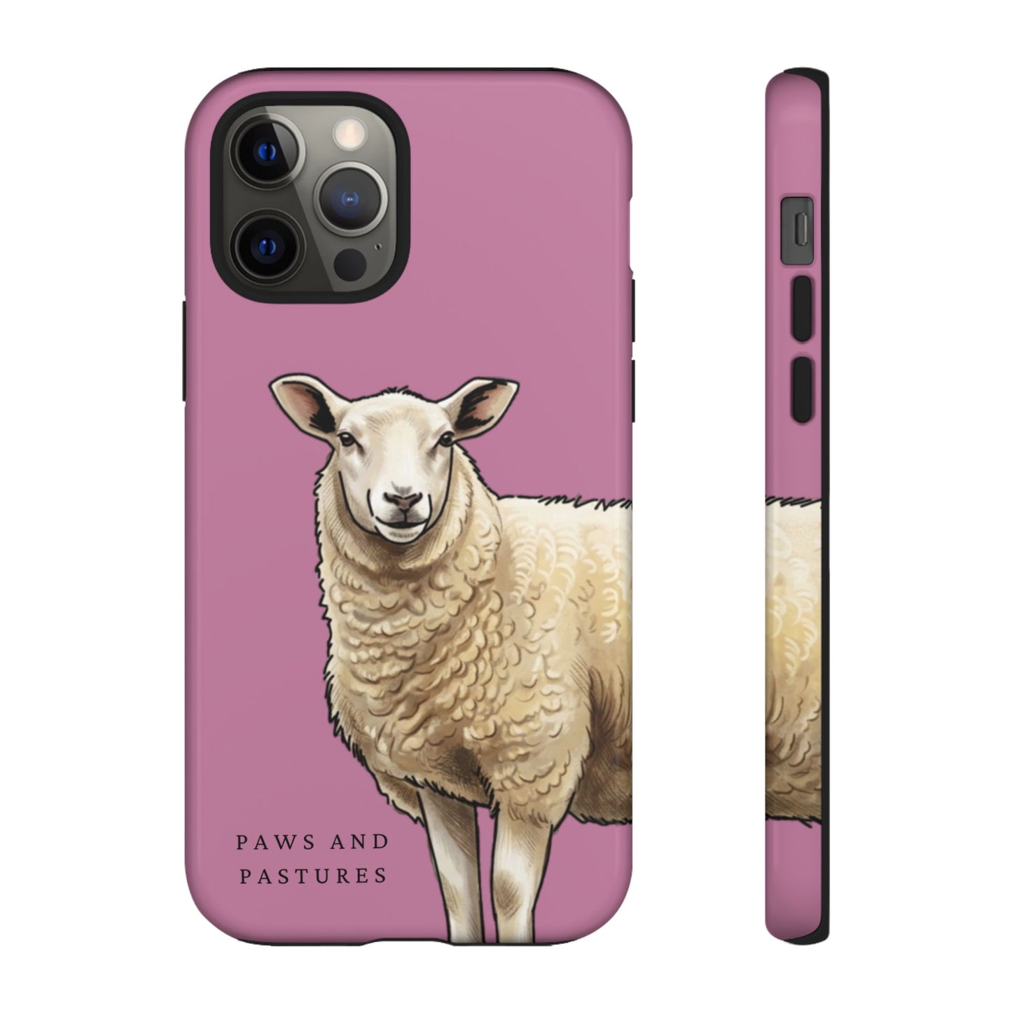 Pink Sheep Illustration Tough Phone Case