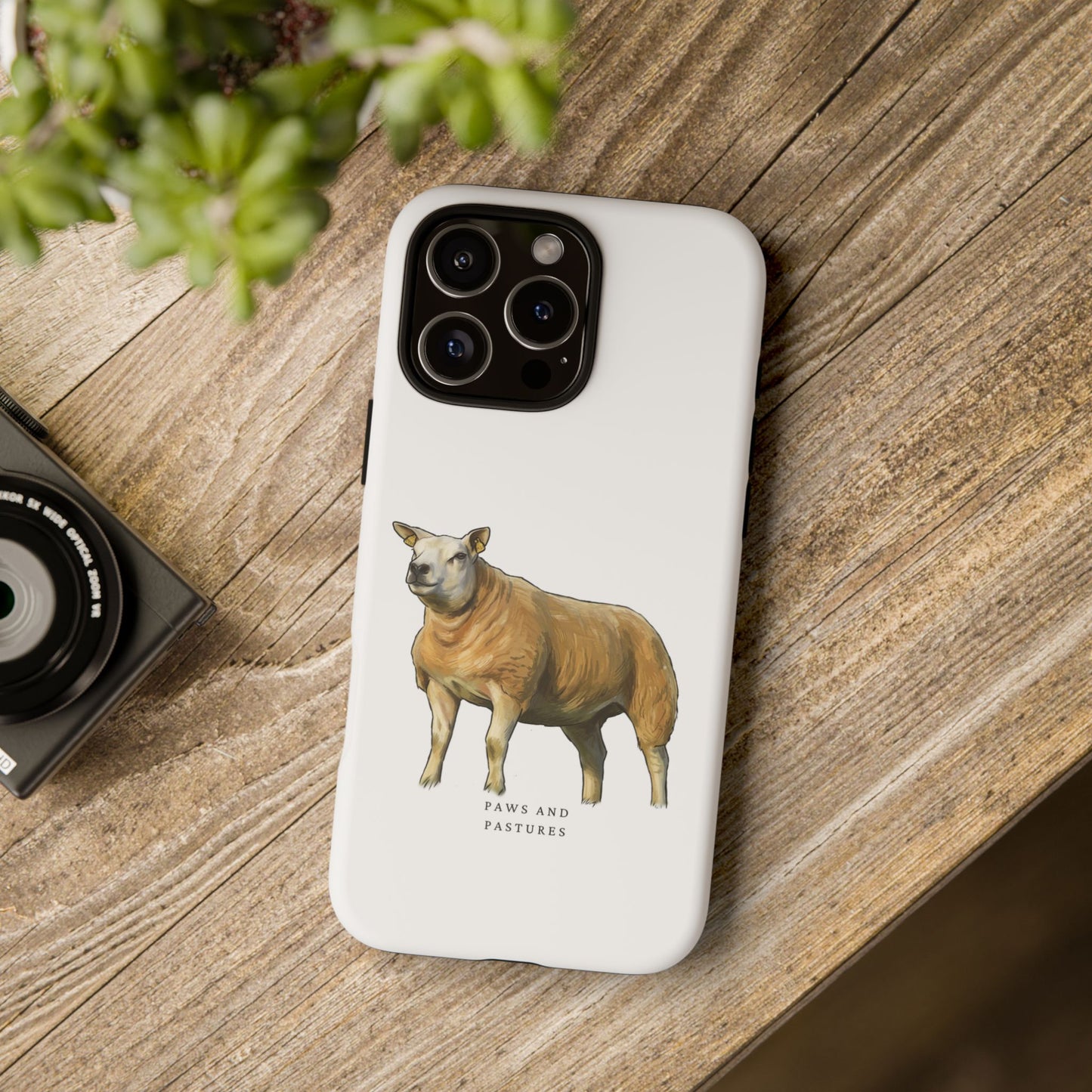 Texel Sheep Illustration Phone Case — "Paws and Pastures" Protective iPhone Cover