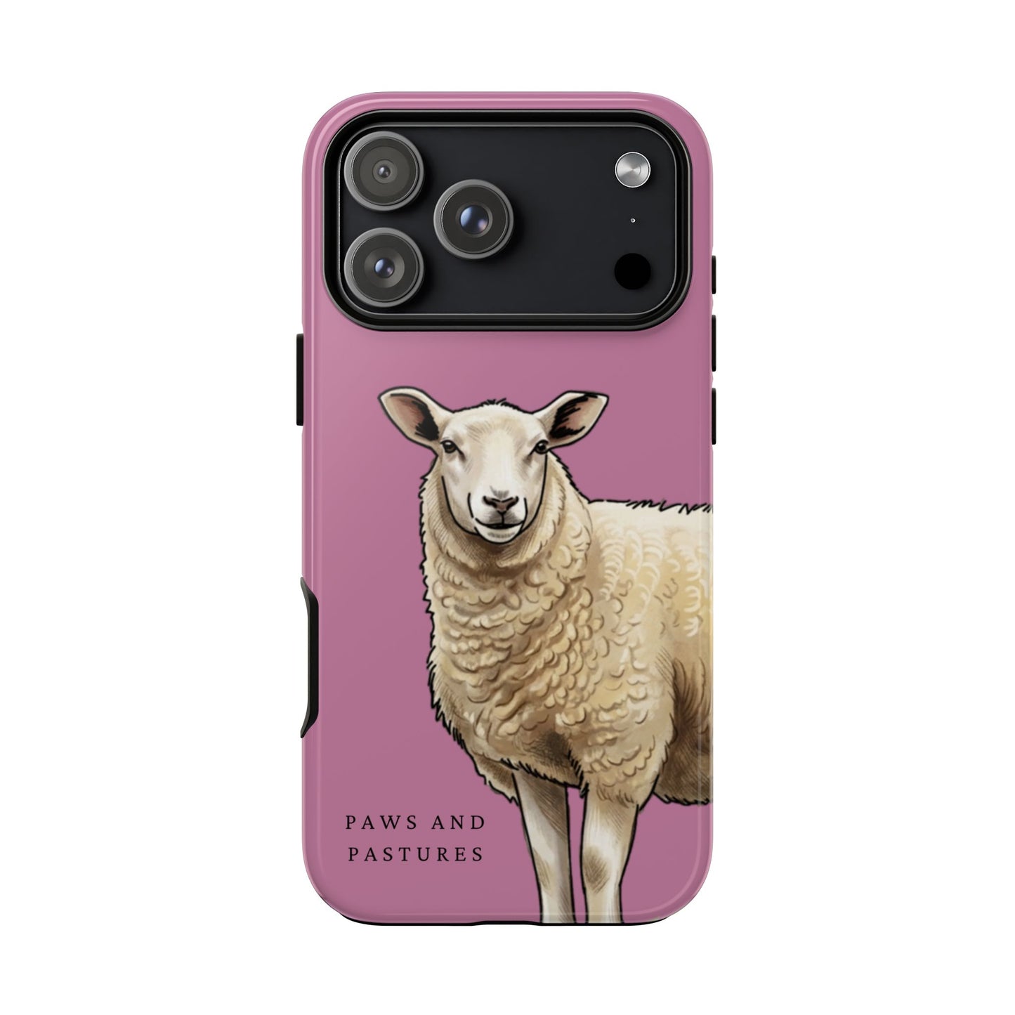 Pink Sheep Illustration Tough Phone Case