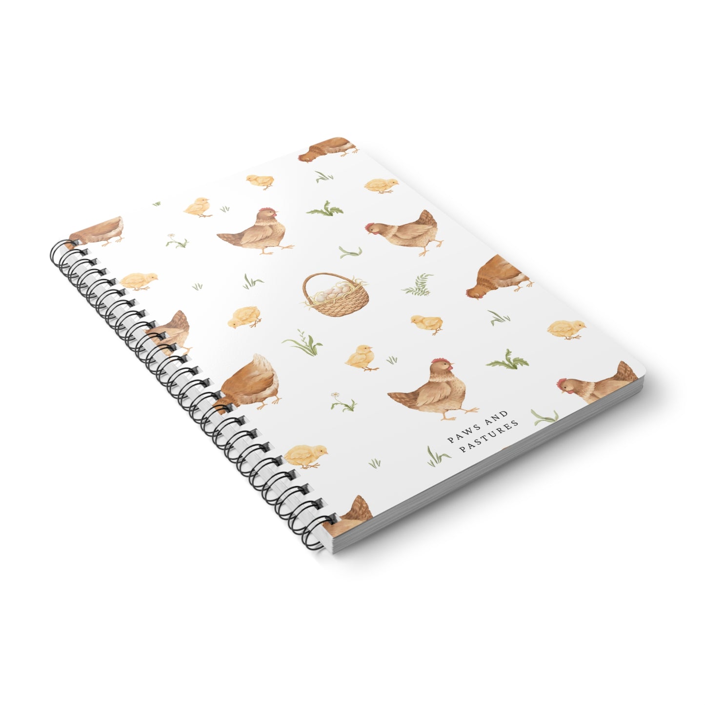 Chicken Pattern Wirobound Softcover Notebook, A5