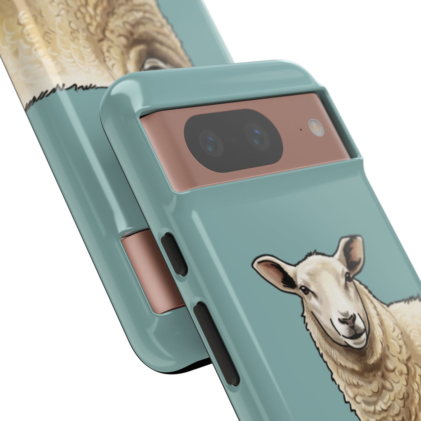 Teal Sheep Illustration Tough Phone Case