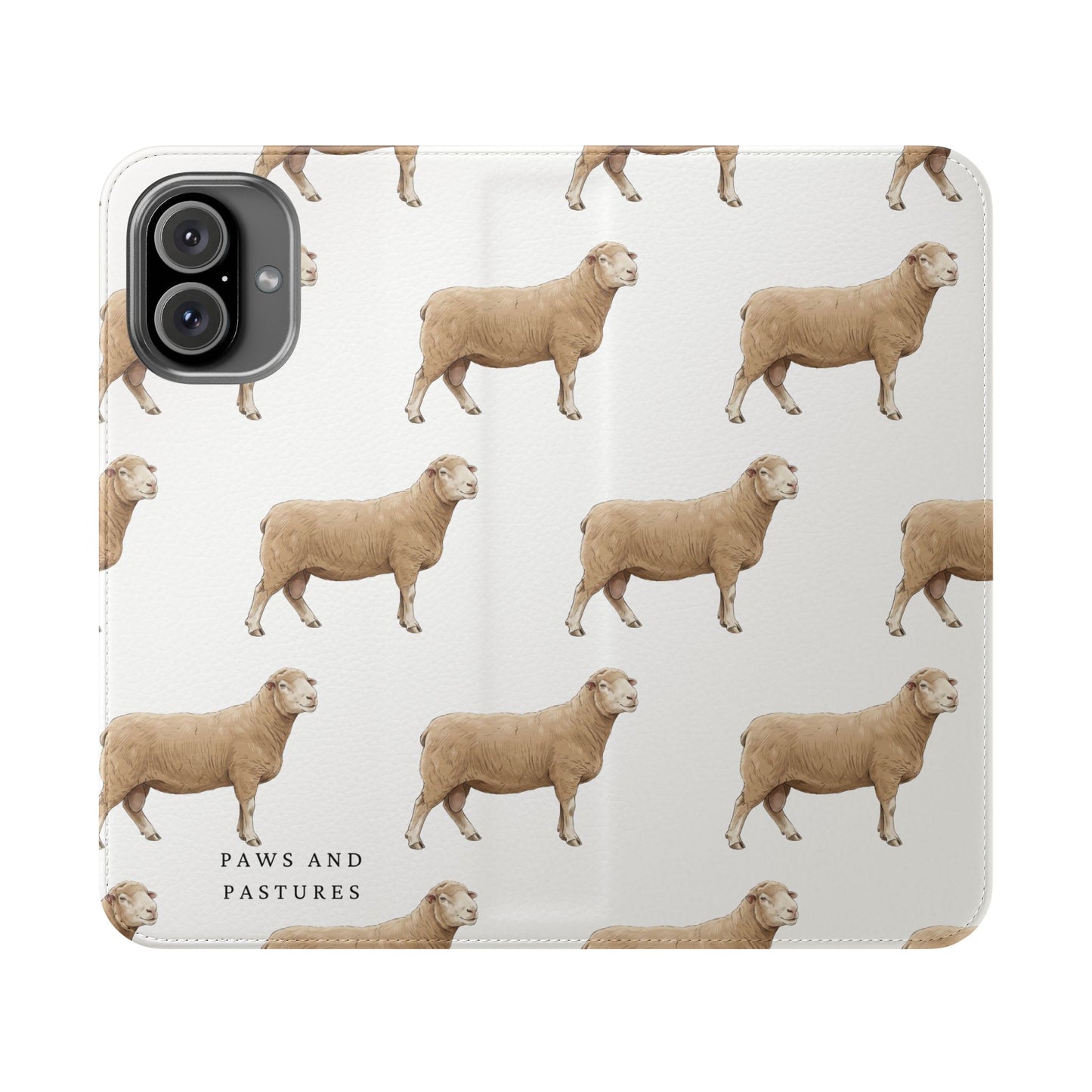 Sheep Pattern iPhone Flip Case