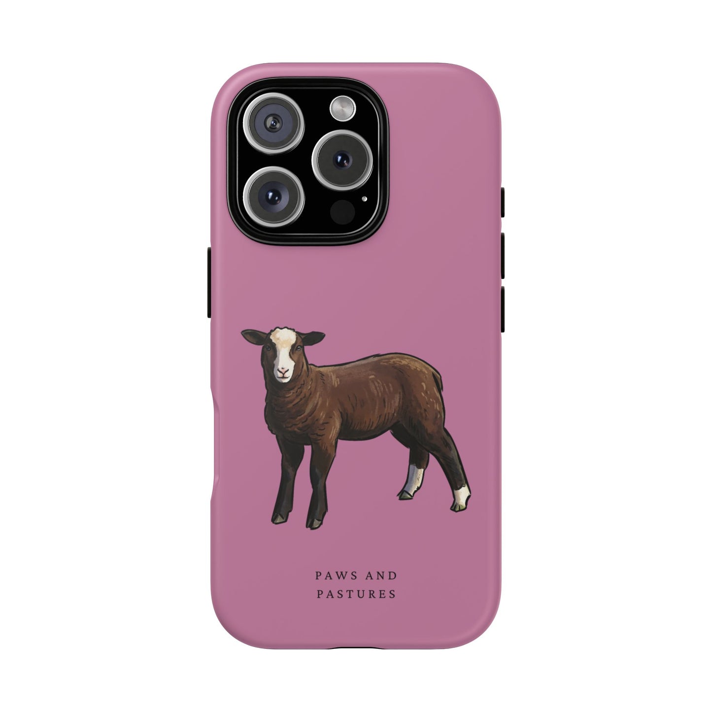 Zwartble Phone Case — Brown Sheep Illustration "Paws and Pastures"