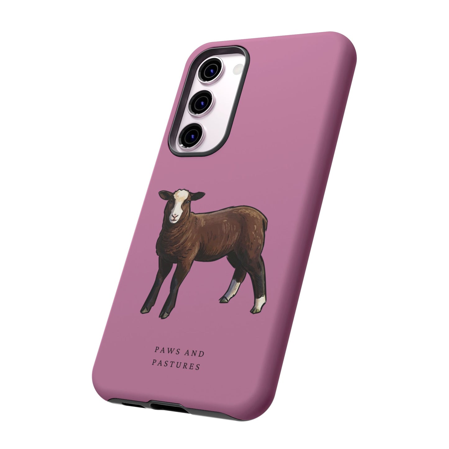 Zwartble Phone Case — Brown Sheep Illustration "Paws and Pastures"