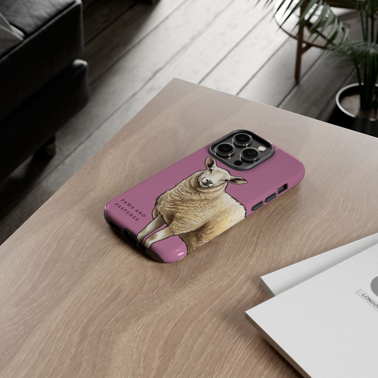 Pink Sheep Illustration Tough Phone Case