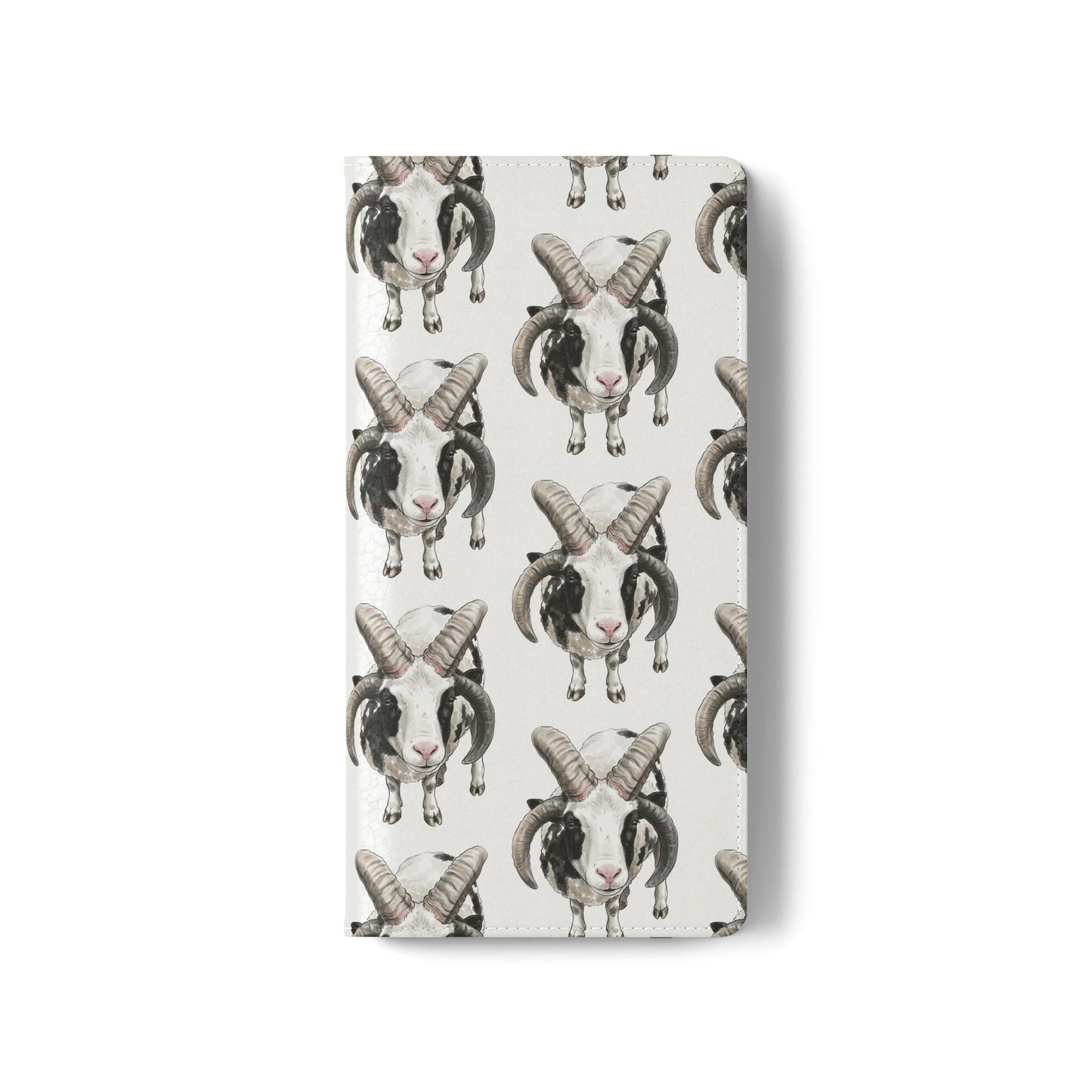 Jacob Sheep Pattern Flip Phone Case — Cute Farm Animal Wallet Cover