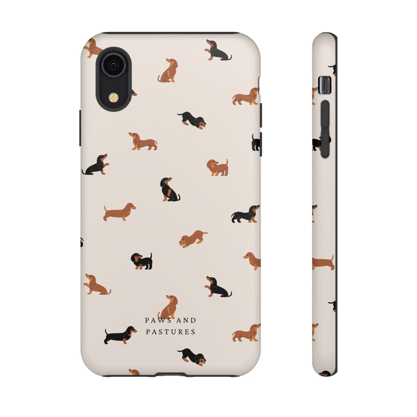 Dachshund Pattern Phone Case — Cute Wiener Dog Protective Cover