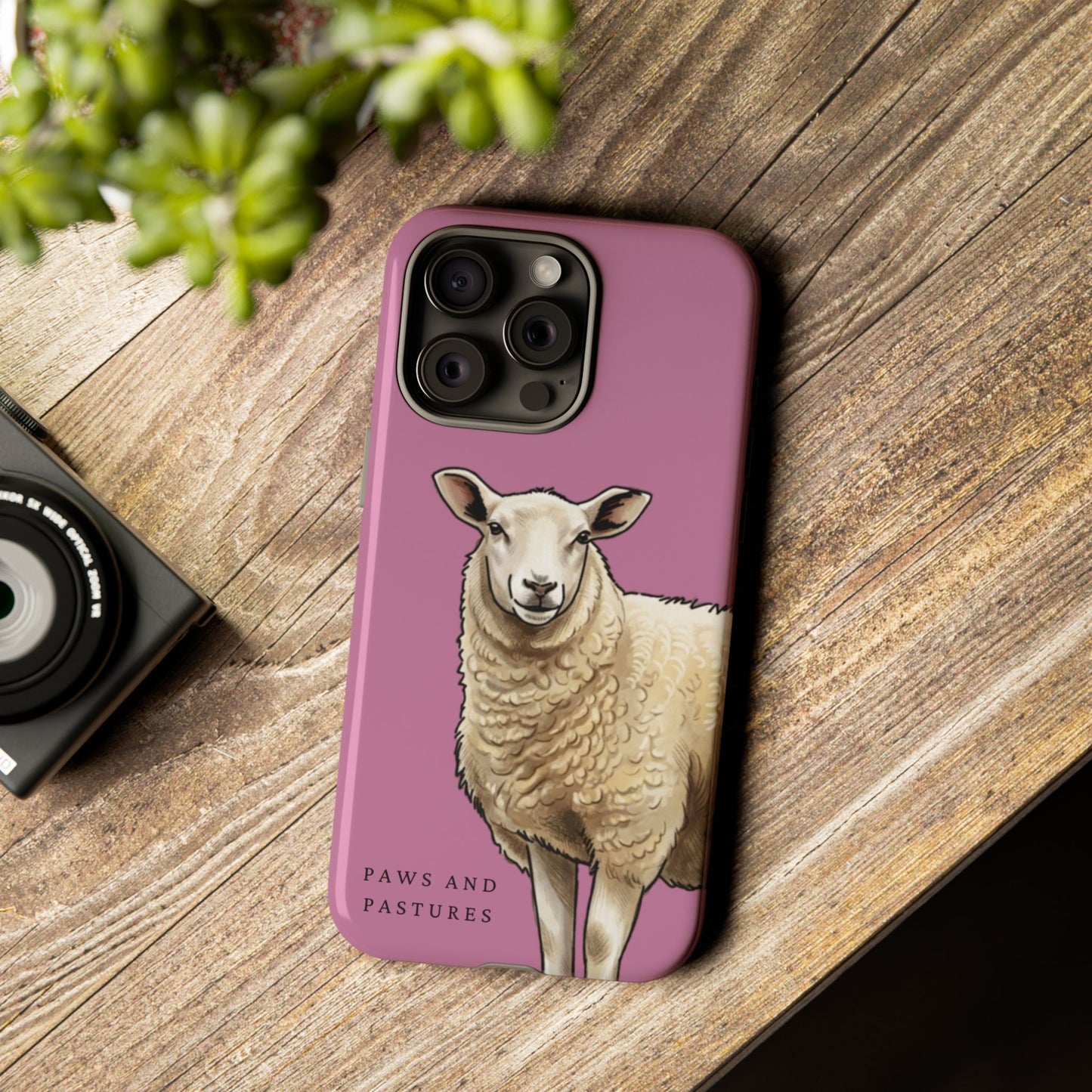 Pink Sheep Illustration Tough Phone Case