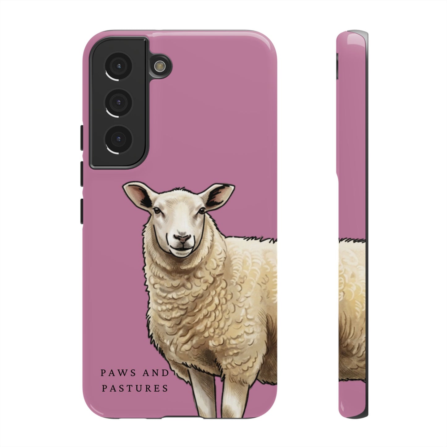 Pink Sheep Illustration Tough Phone Case