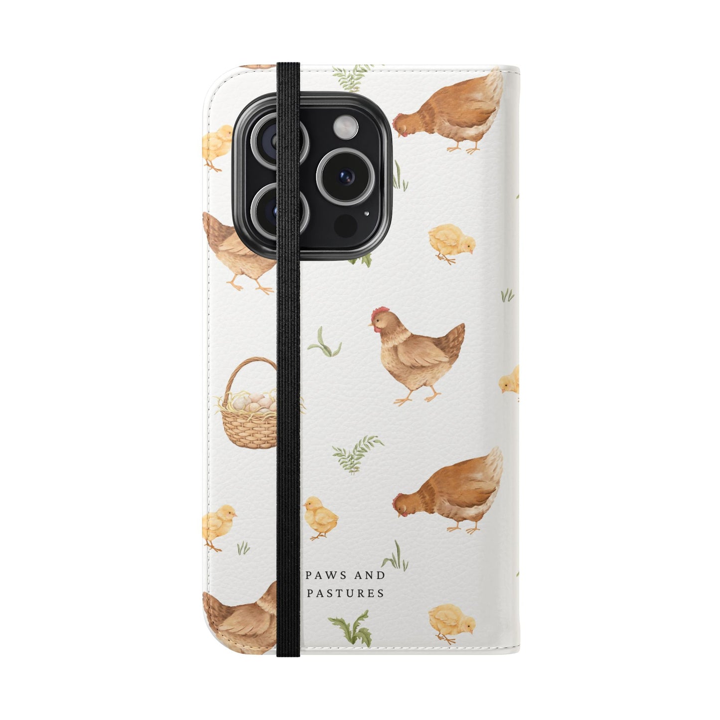 Flip Case – Watercolor Chickens & Baskets Phone Wallet Case