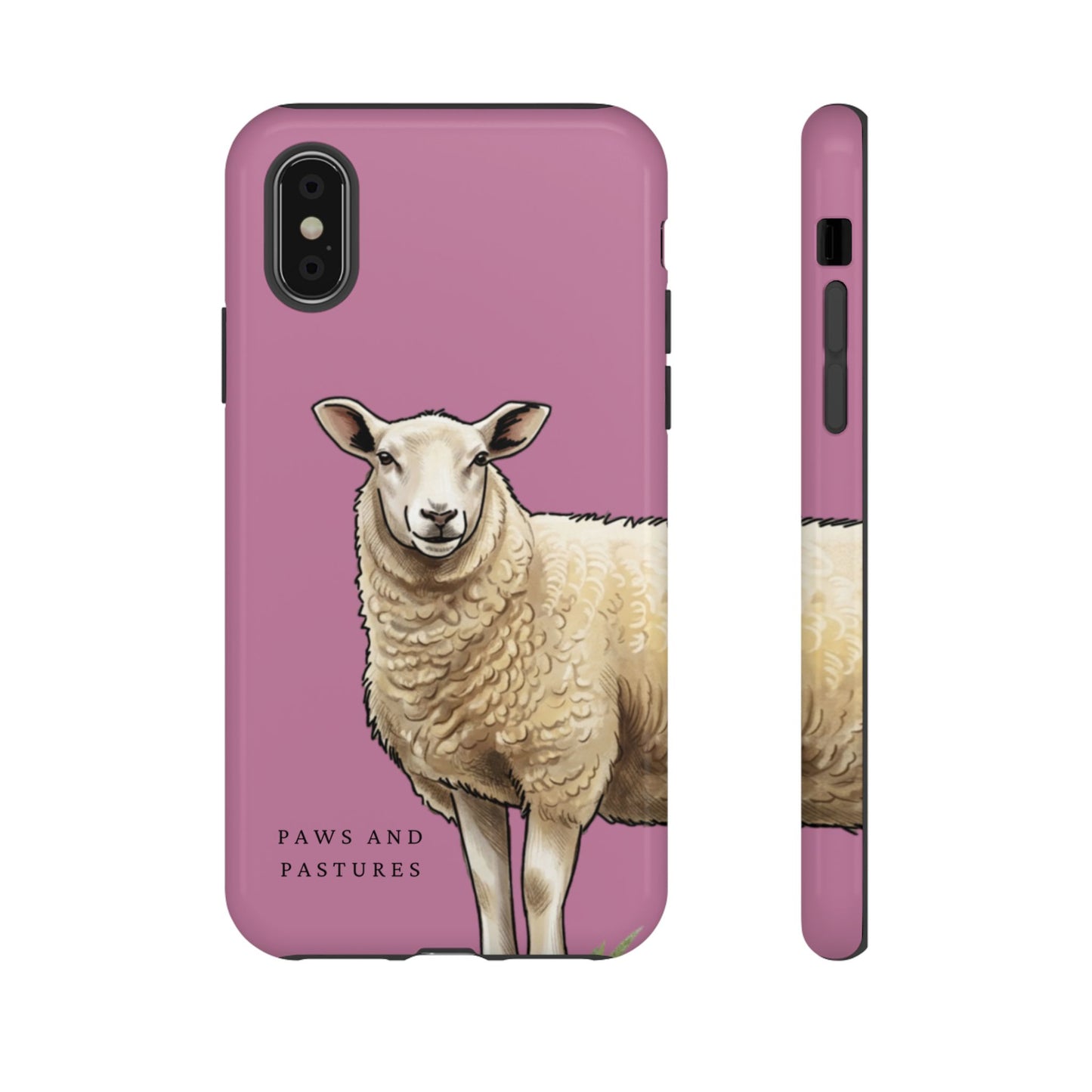 Pink Sheep Illustration Tough Phone Case