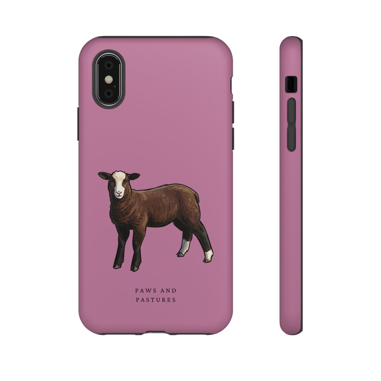 Zwartble Phone Case — Brown Sheep Illustration "Paws and Pastures"