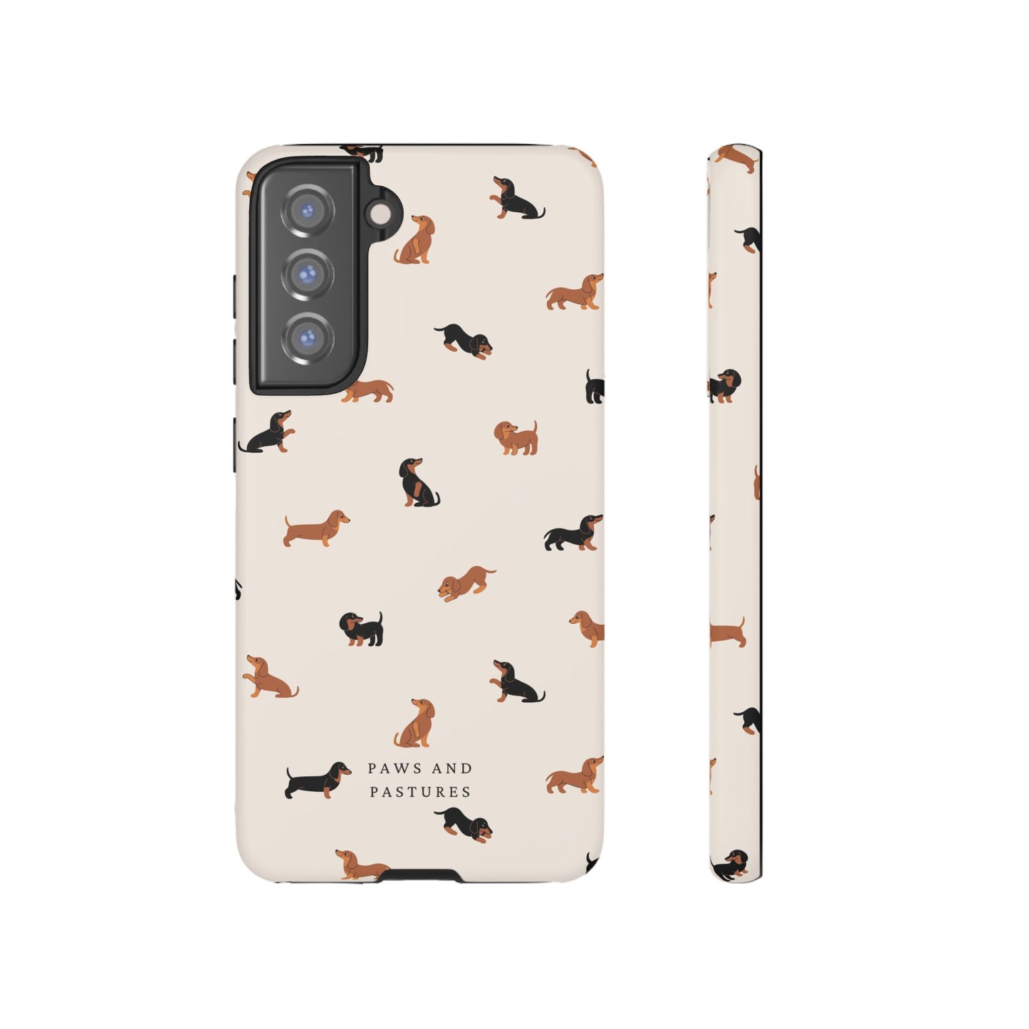 Dachshund Pattern Phone Case — Cute Wiener Dog Protective Cover