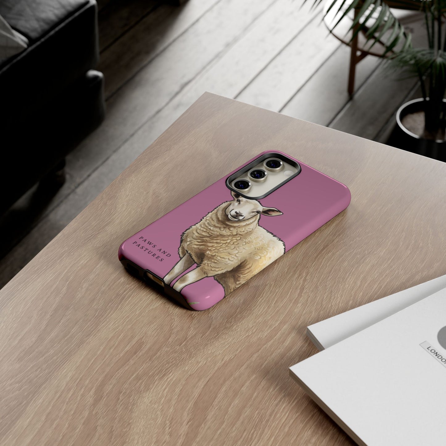 Pink Sheep Illustration Tough Phone Case