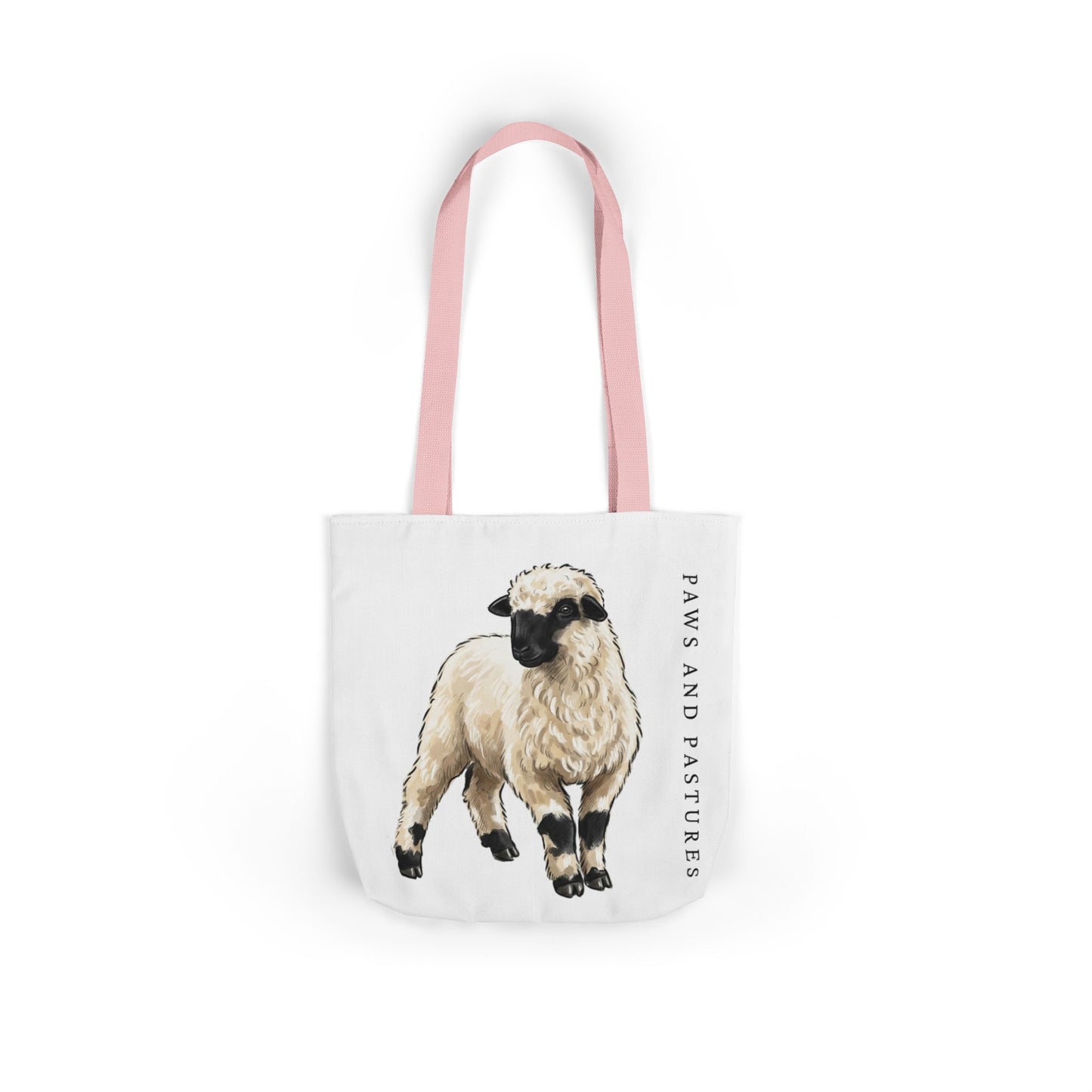 Valais Blacknose Sheep Illustration Canvas Tote Bag