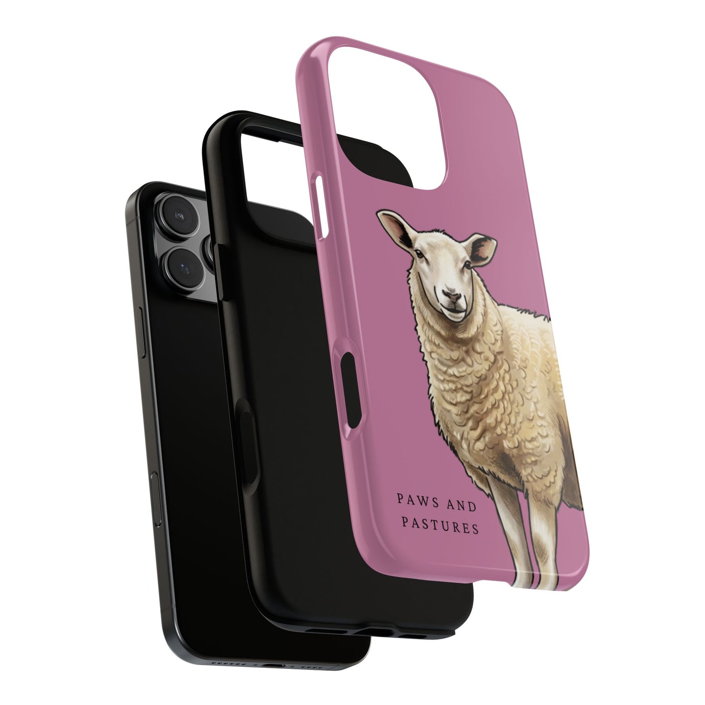 Pink Sheep Illustration Tough Phone Case