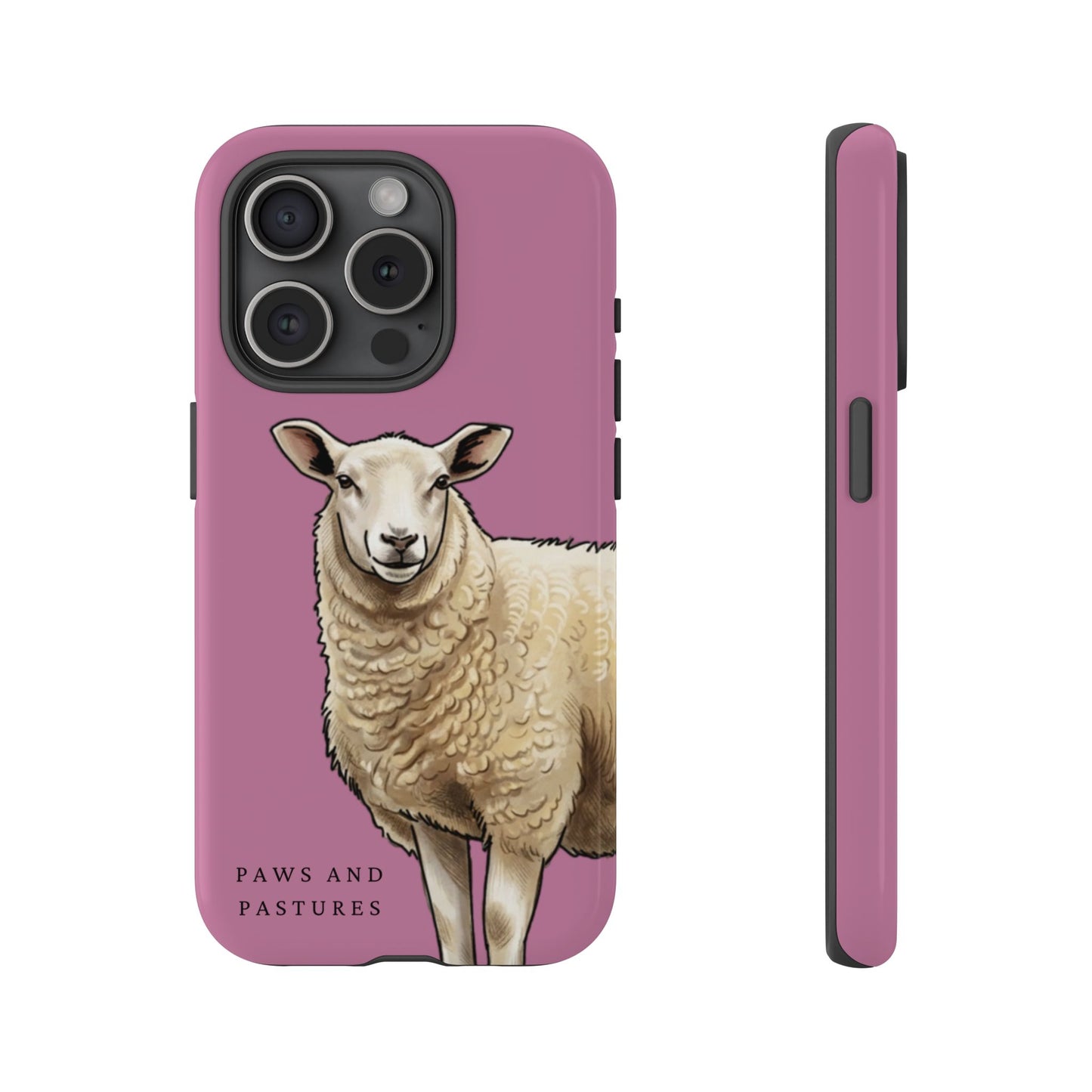 Pink Sheep Illustration Tough Phone Case
