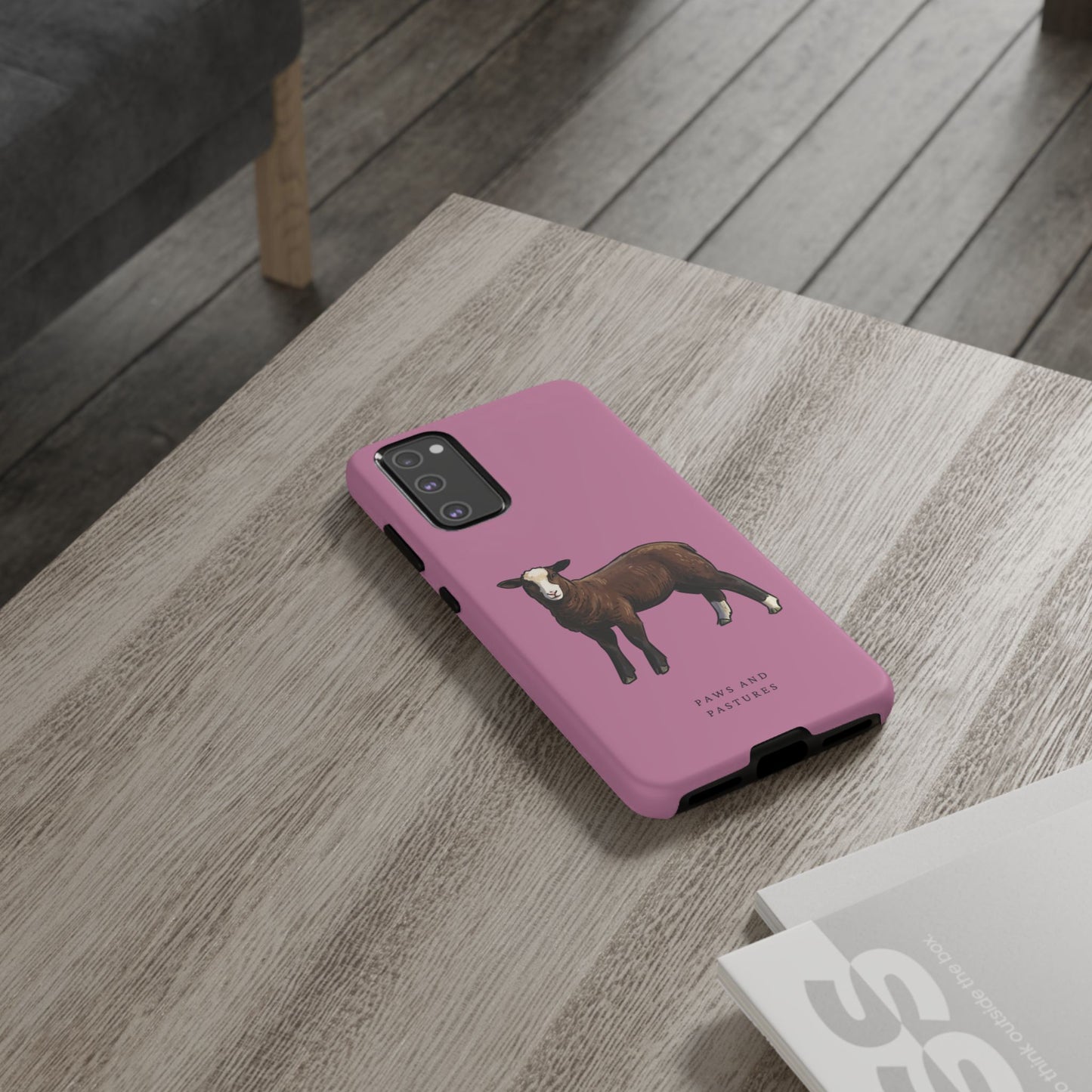 Zwartble Phone Case — Brown Sheep Illustration "Paws and Pastures"