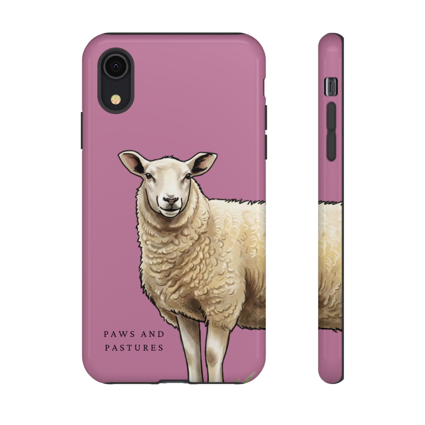 Pink Sheep Illustration Tough Phone Case