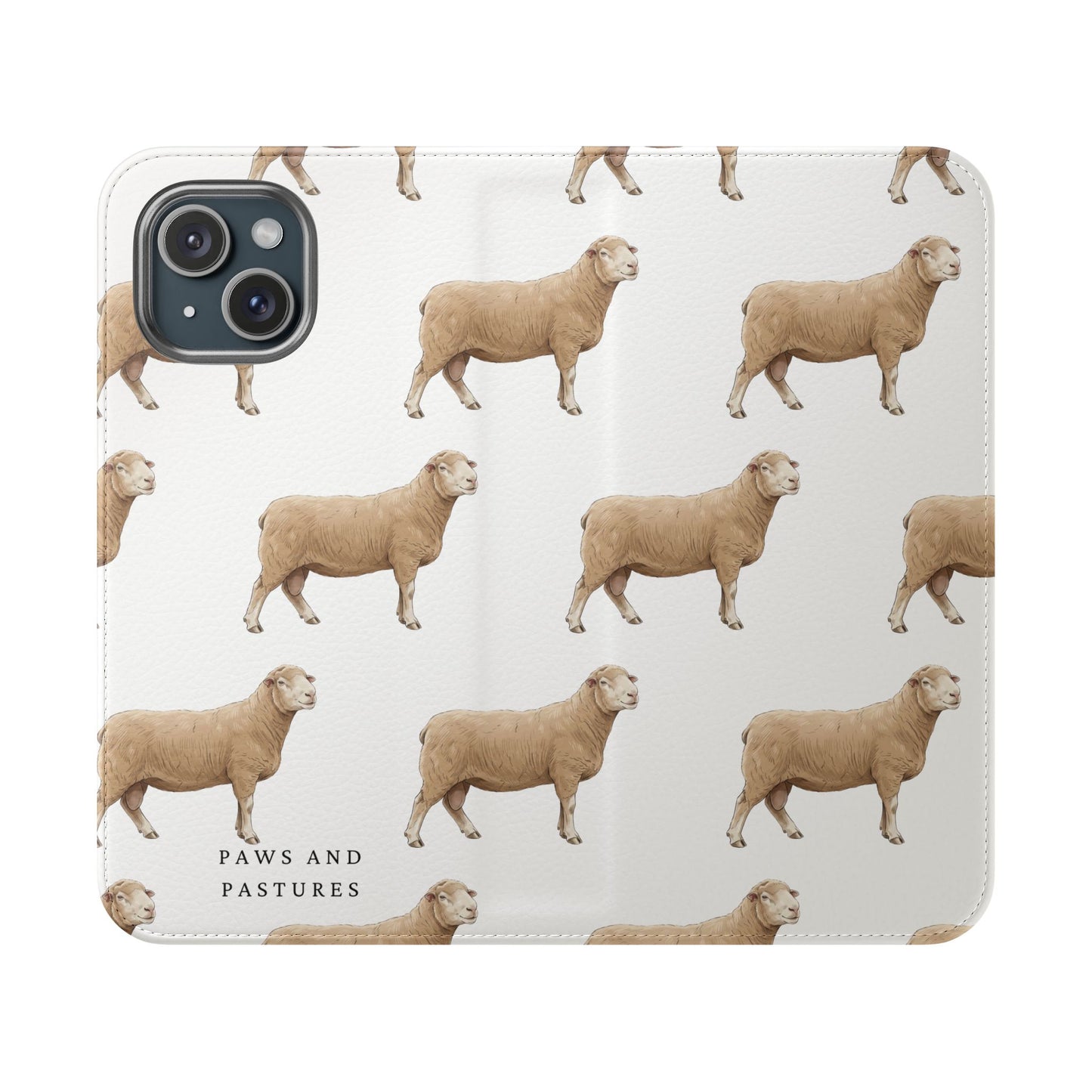 Sheep Pattern iPhone Flip Case