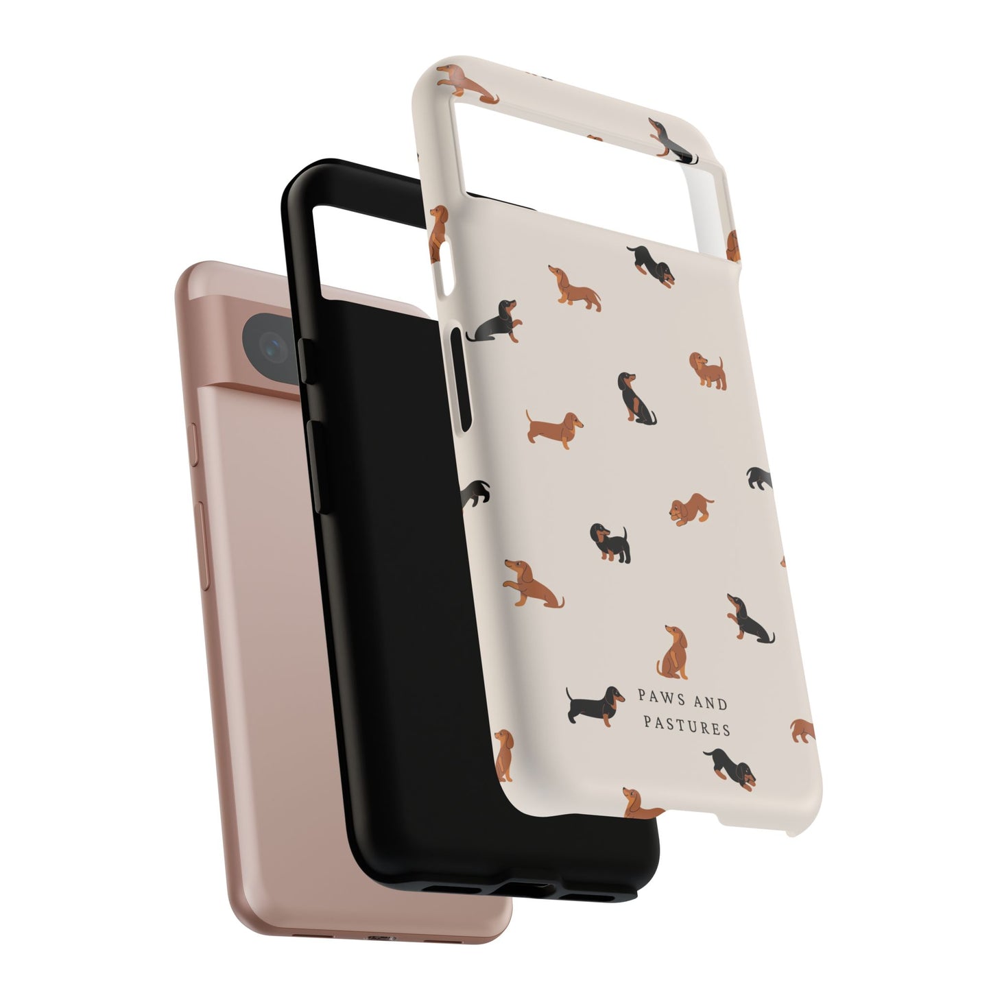 Dachshund Pattern Phone Case — Cute Wiener Dog Protective Cover