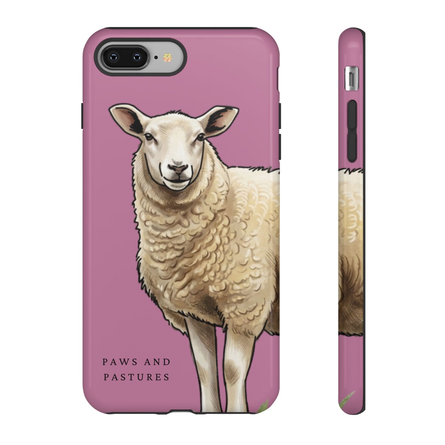 Pink Sheep Illustration Tough Phone Case