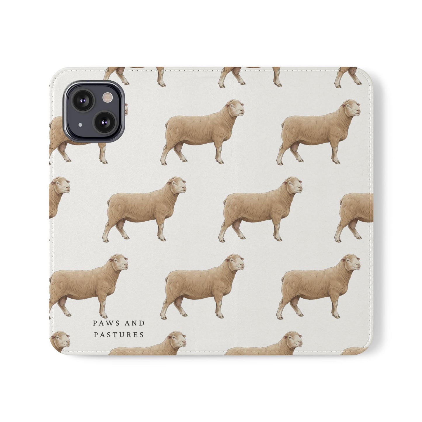 Sheep Pattern iPhone Flip Case