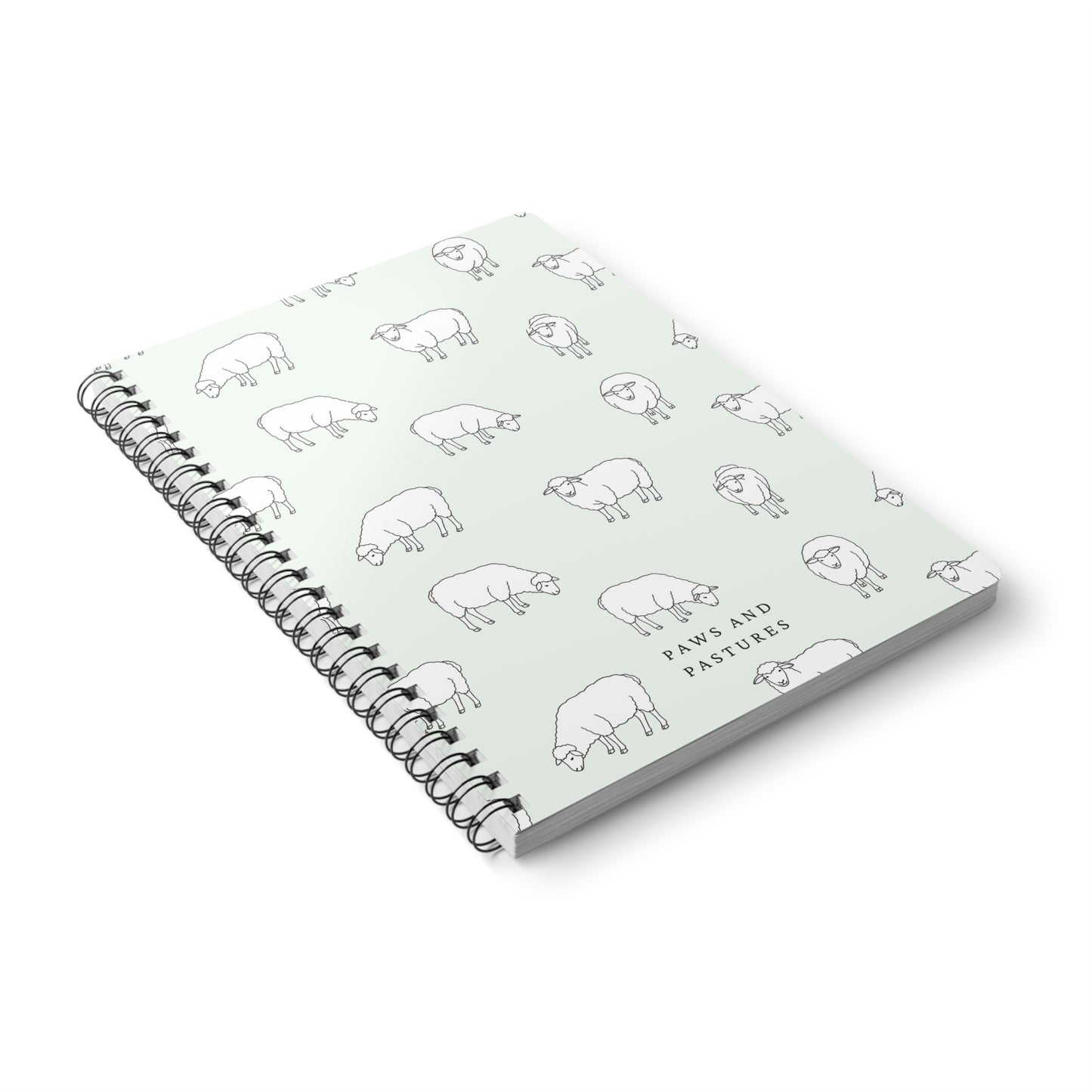 Sheep Pattern Wirobound Softcover Notebook, A5