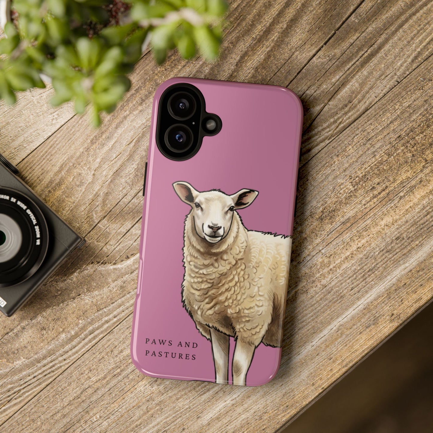 Pink Sheep Illustration Tough Phone Case