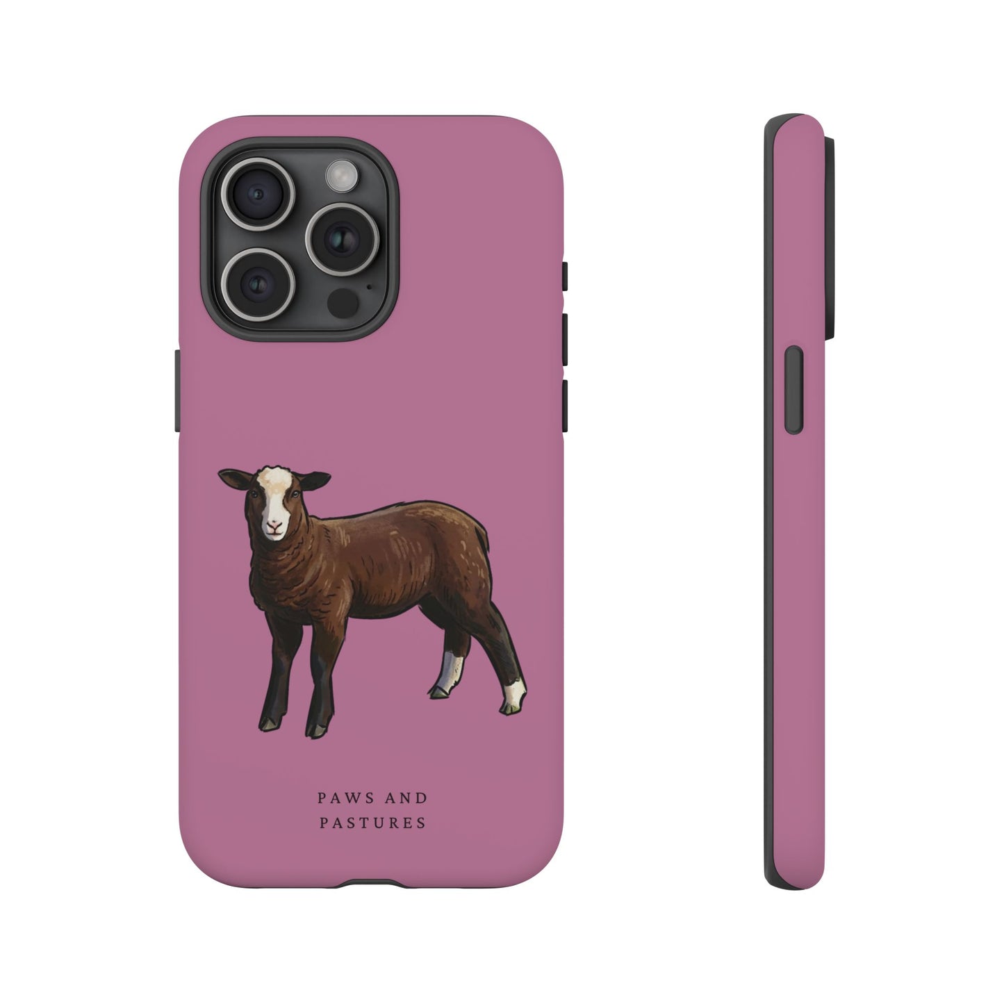 Zwartble Phone Case — Brown Sheep Illustration "Paws and Pastures"