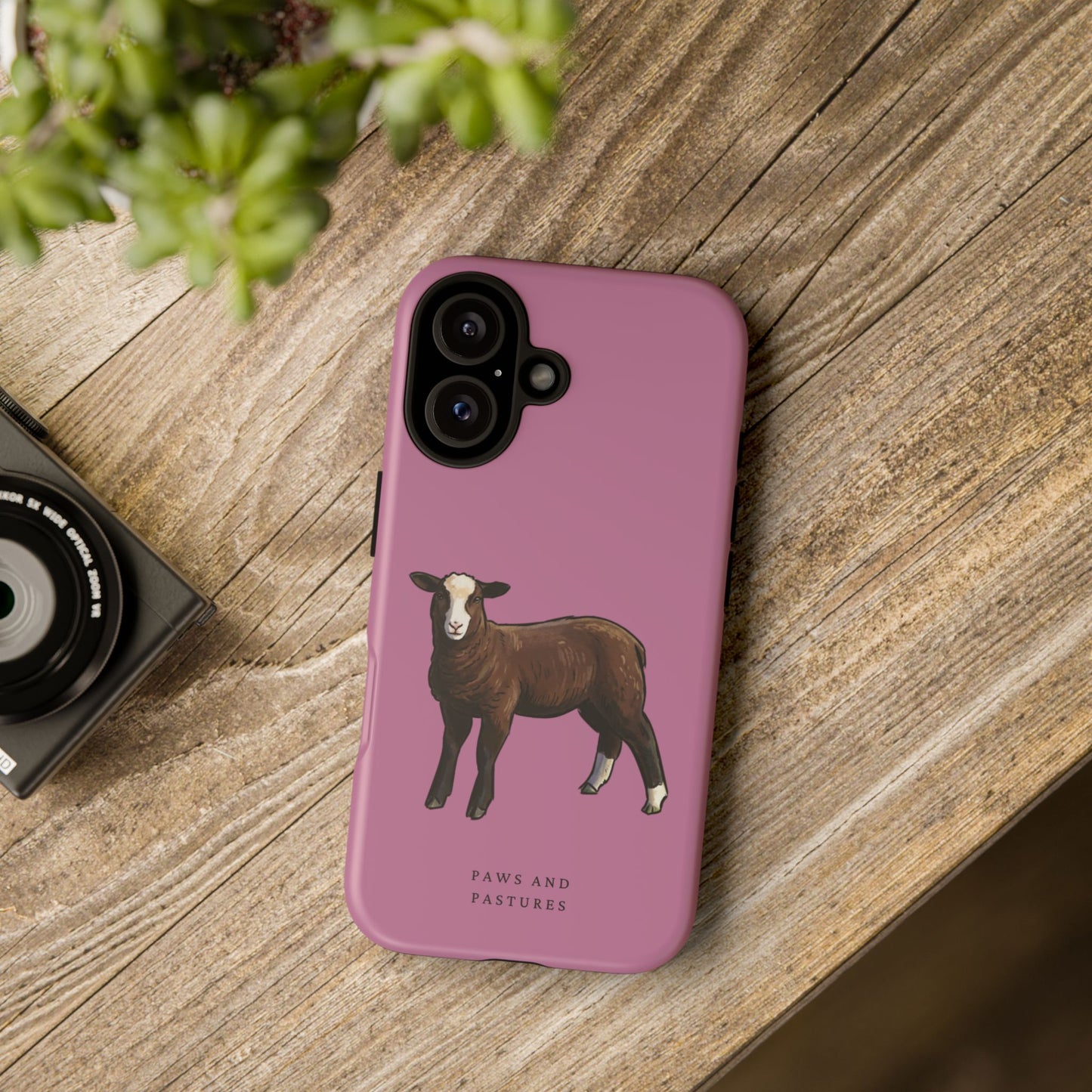 Zwartble Phone Case — Brown Sheep Illustration "Paws and Pastures"