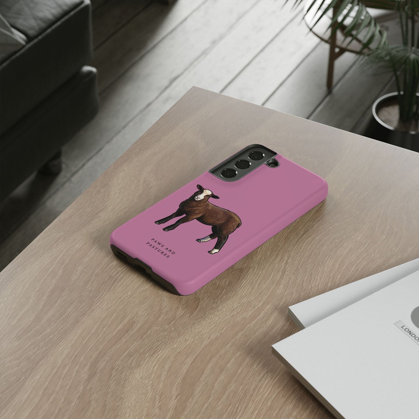 Zwartble Phone Case — Brown Sheep Illustration "Paws and Pastures"
