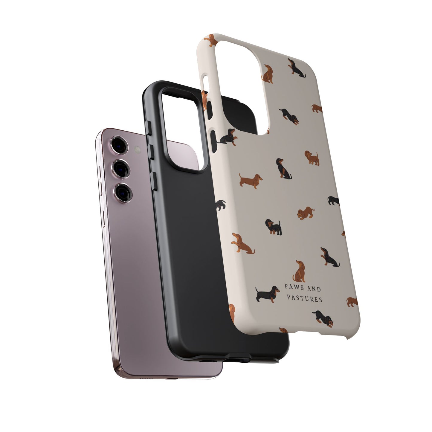 Dachshund Pattern Phone Case — Cute Wiener Dog Protective Cover