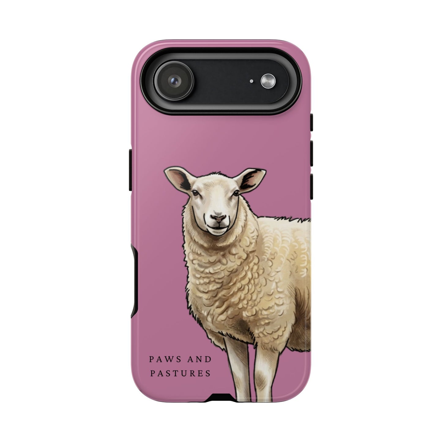 Pink Sheep Illustration Tough Phone Case