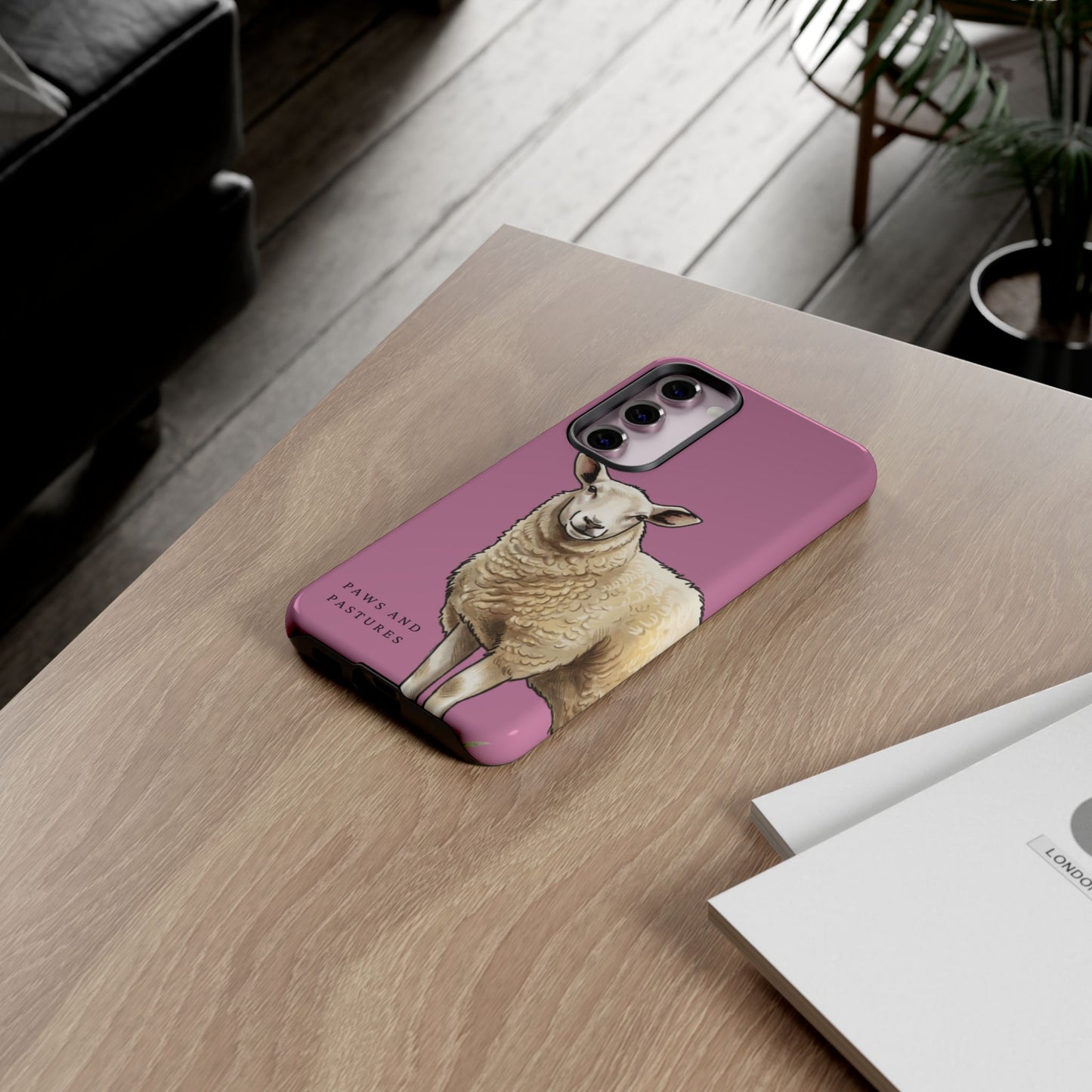 Pink Sheep Illustration Tough Phone Case