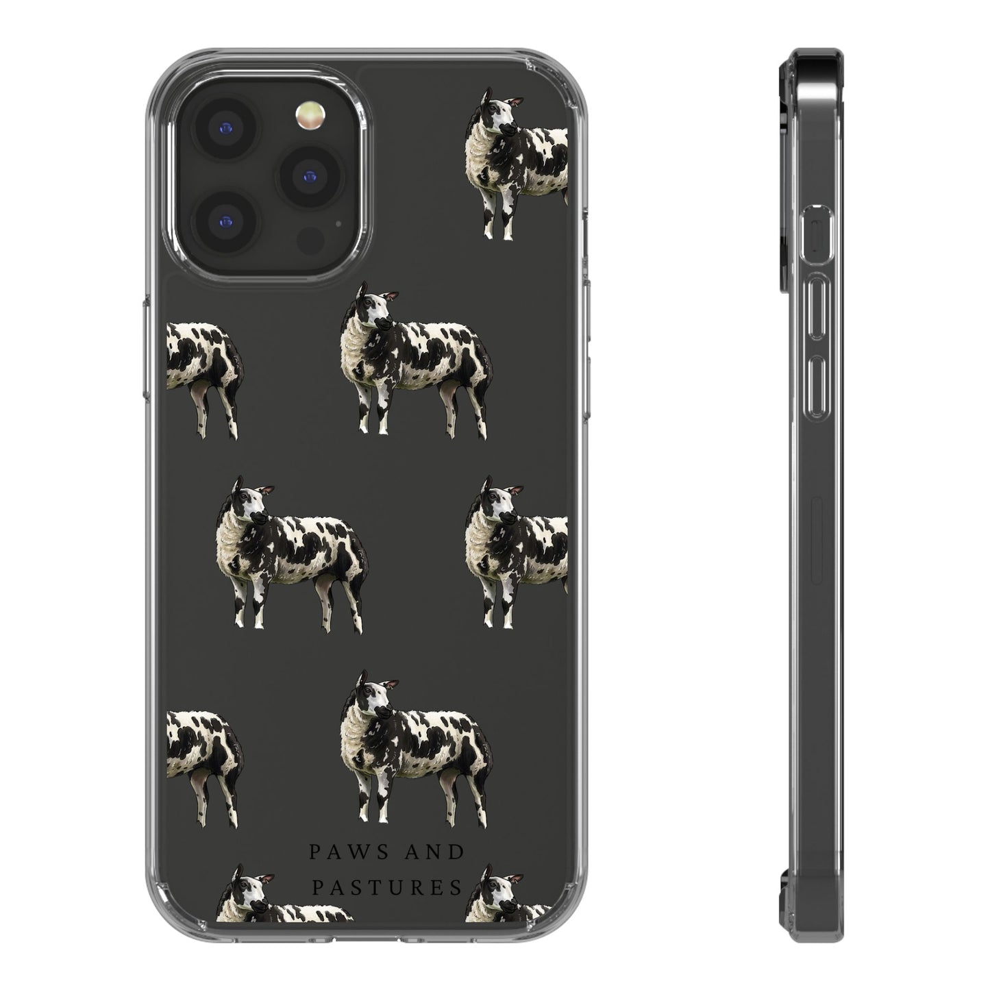Dutch Spotted Sheep Pattern iPhone Clear Case
