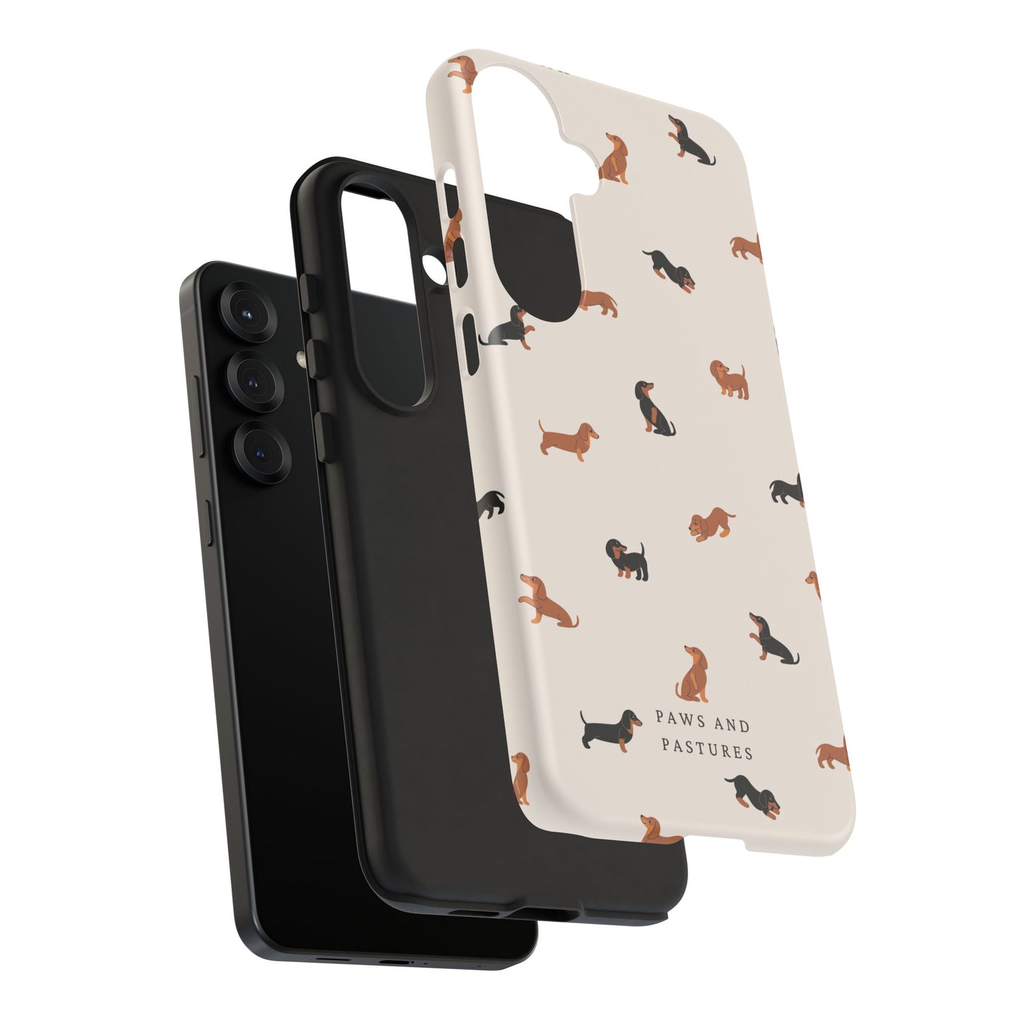 Dachshund Pattern Phone Case — Cute Wiener Dog Protective Cover