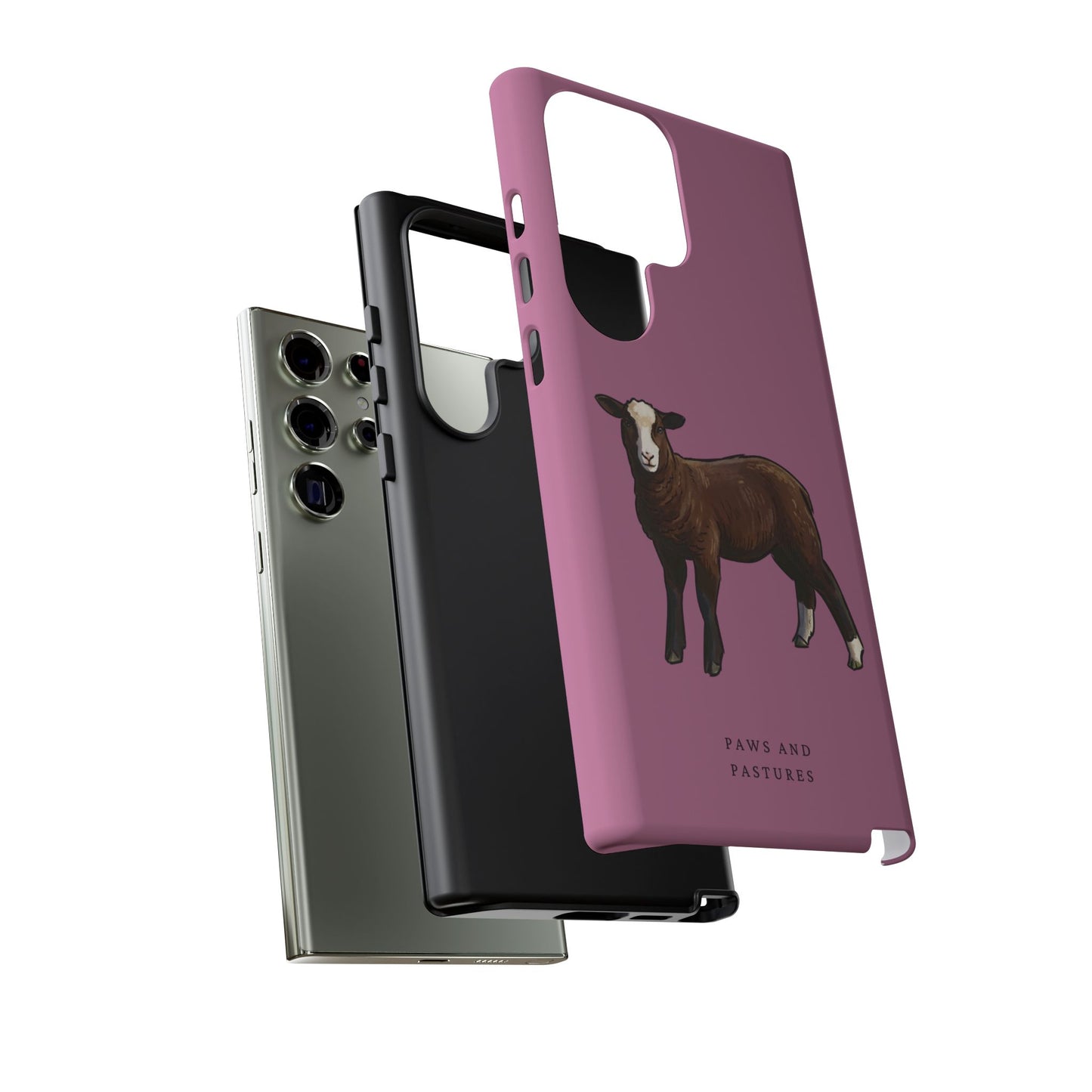 Zwartble Phone Case — Brown Sheep Illustration "Paws and Pastures"