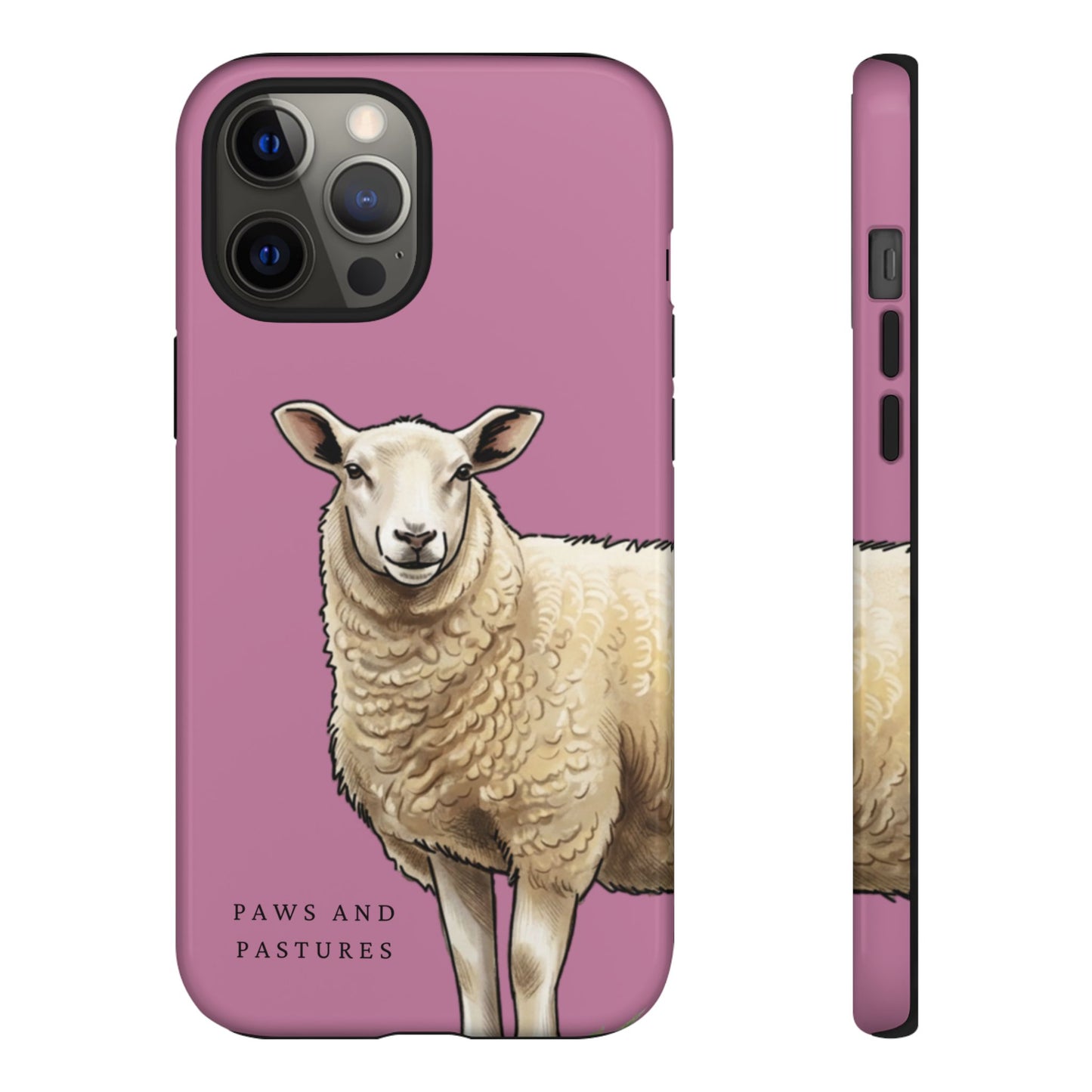 Pink Sheep Illustration Tough Phone Case