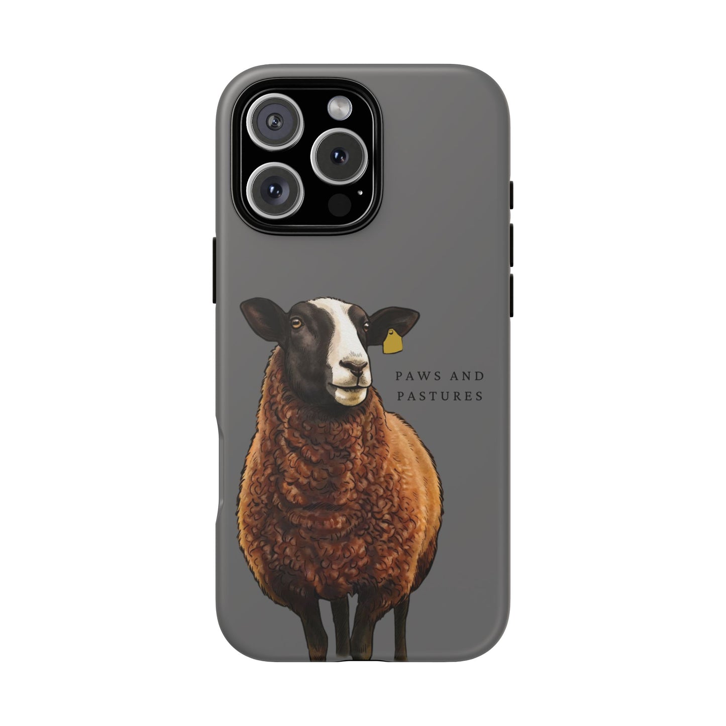 Zwartble Sheep Grey Phone Case – Paws and Pastures Cute Farm Animal iPhone Cover