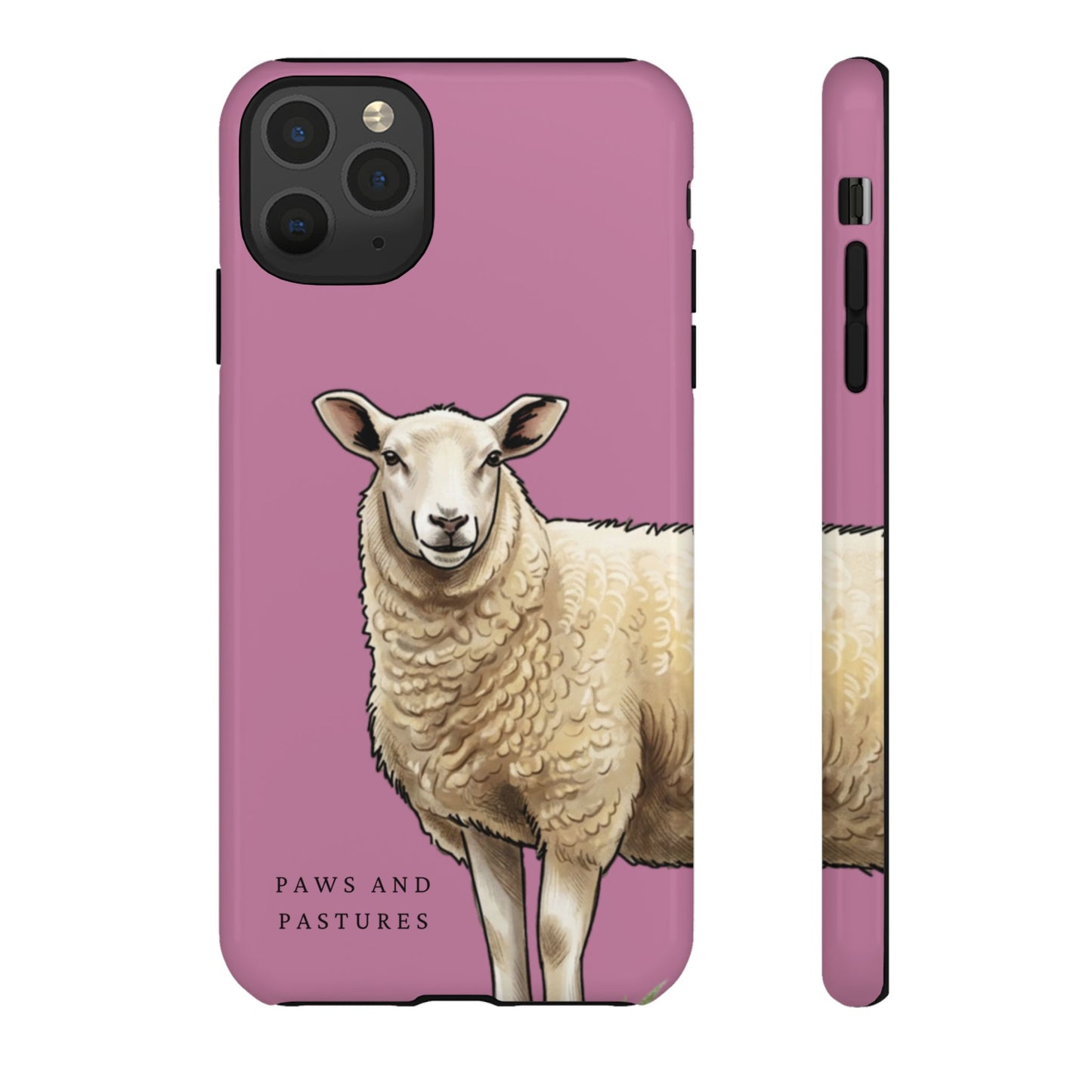 Pink Sheep Illustration Tough Phone Case