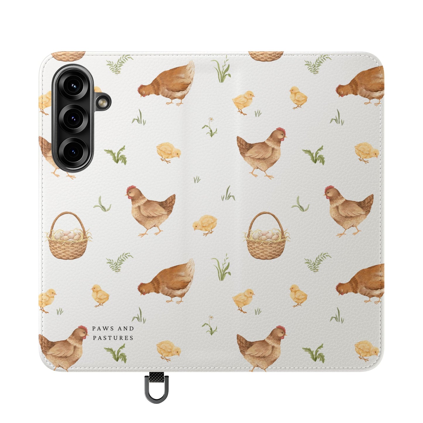 Flip Case – Watercolor Chickens & Baskets Phone Wallet Case