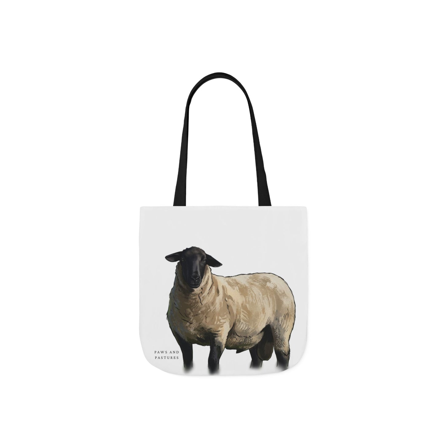 Suffolk Sheep Illustration Canvas Tote Bag – Country Farm Animal Market Tote
