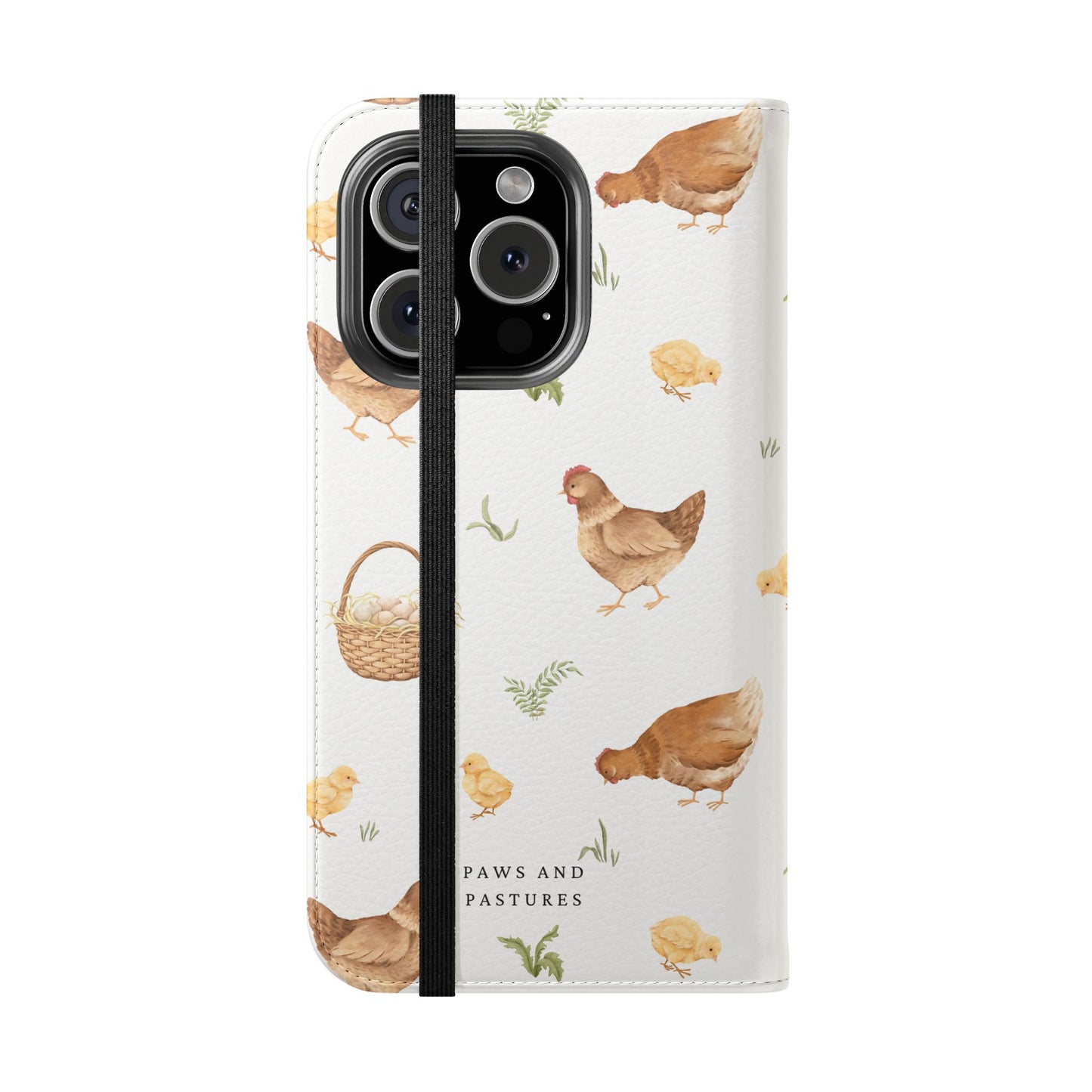 Flip Case – Watercolor Chickens & Baskets Phone Wallet Case